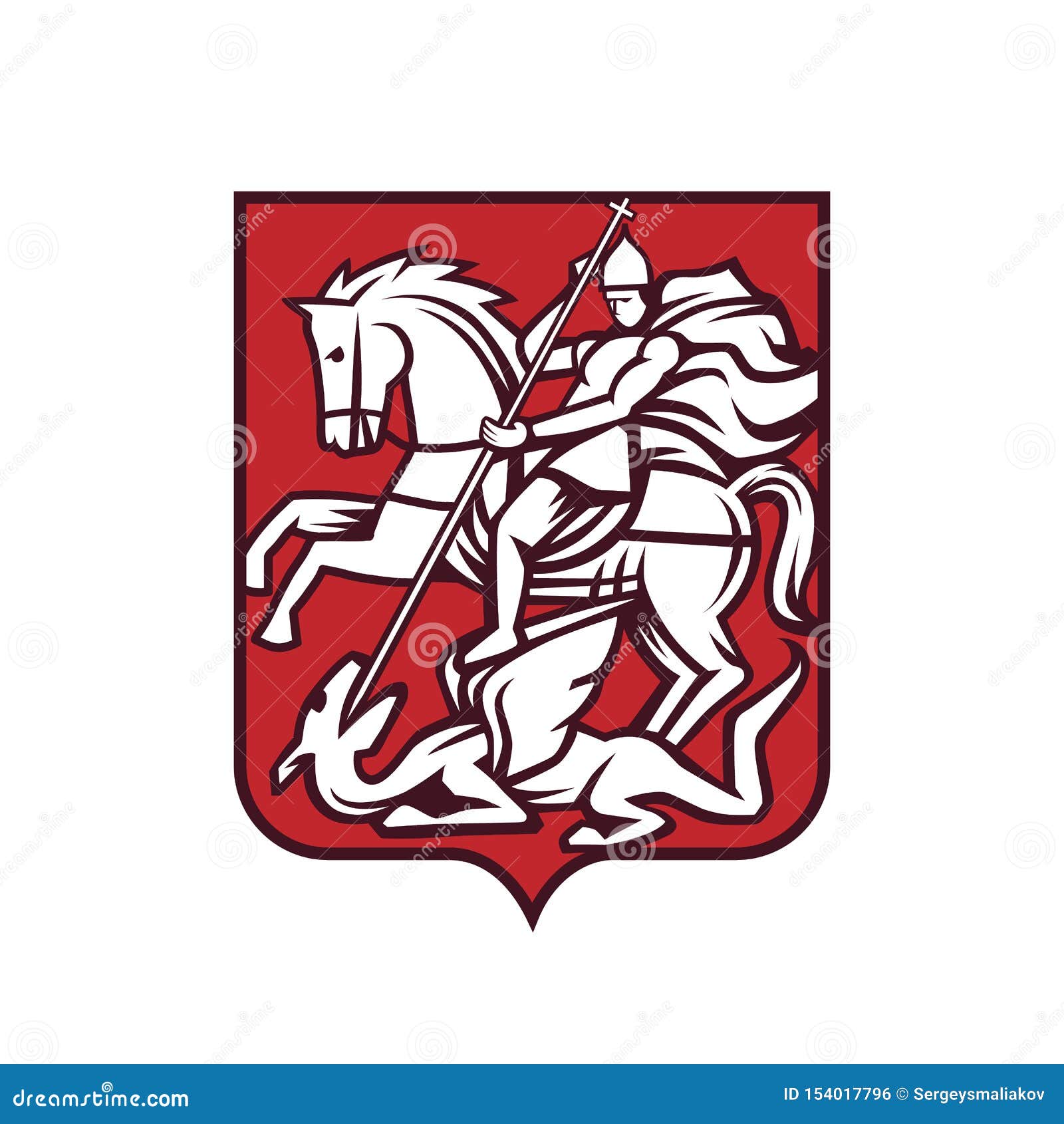 Download Saint George coat of arms. stock vector. Illustration of ...