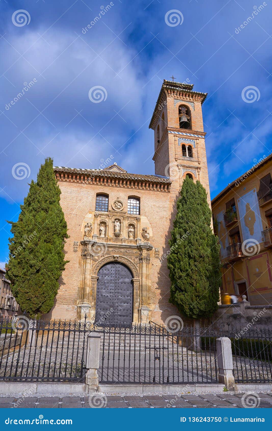 saint gil and ana church in granada spain