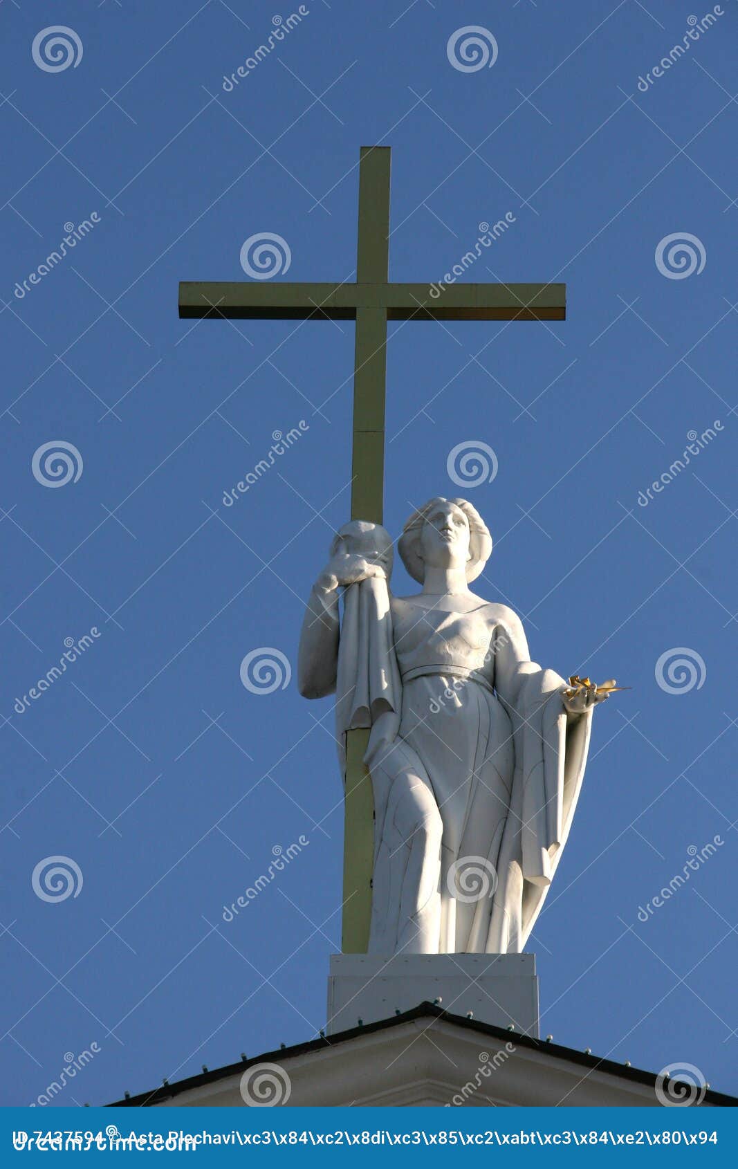 saint helena with golden cross