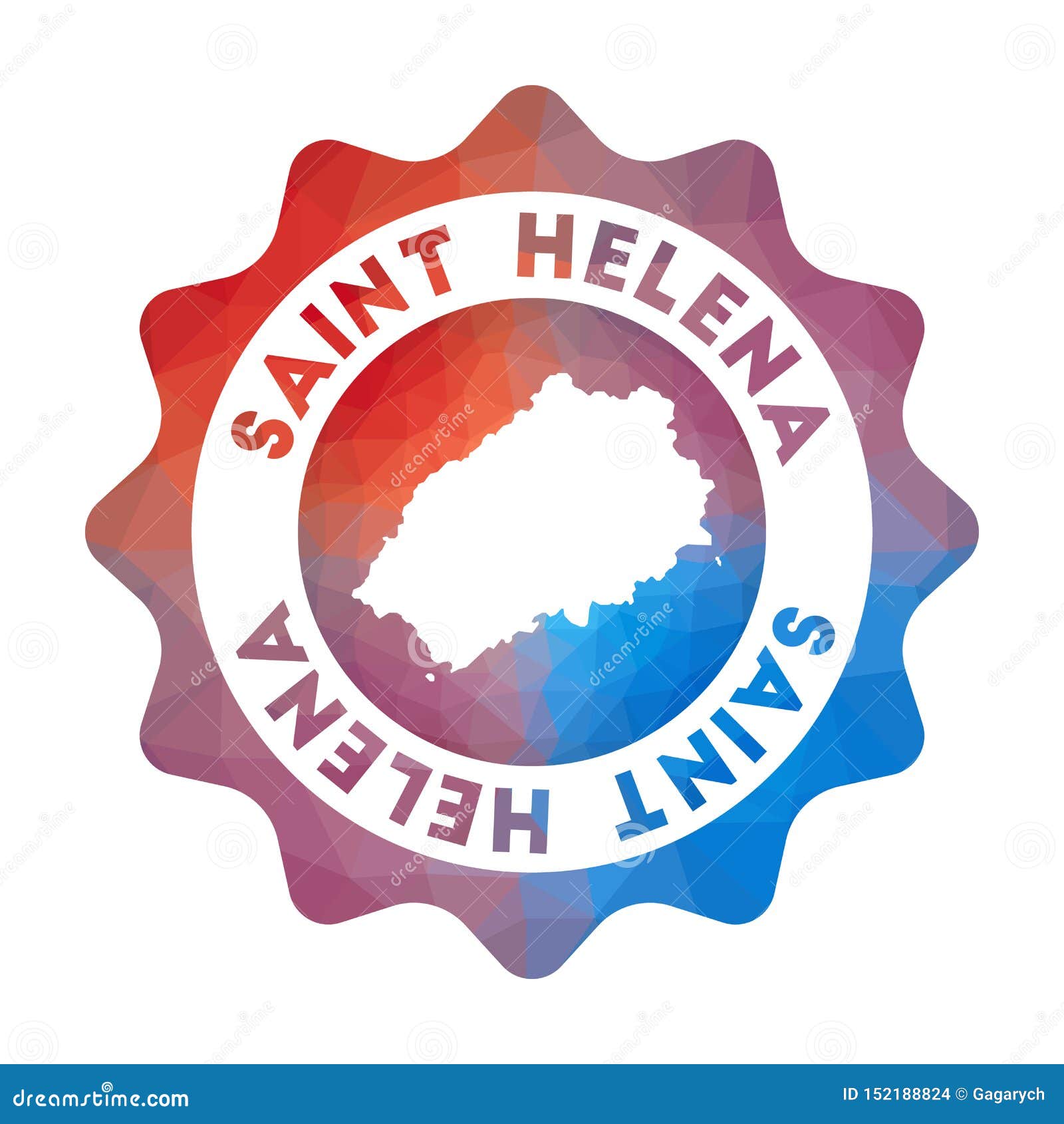 saint helena low poly logo.