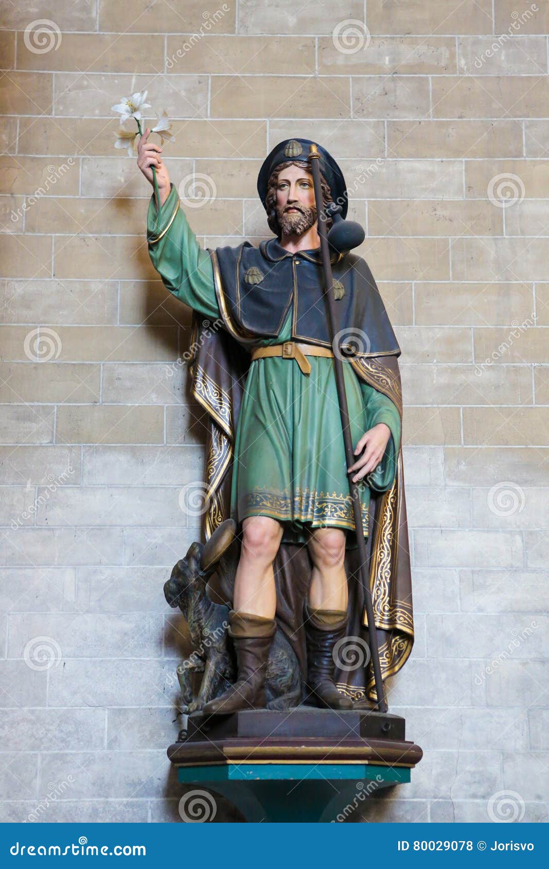 saint james the greater - statue in mechelen cathedral