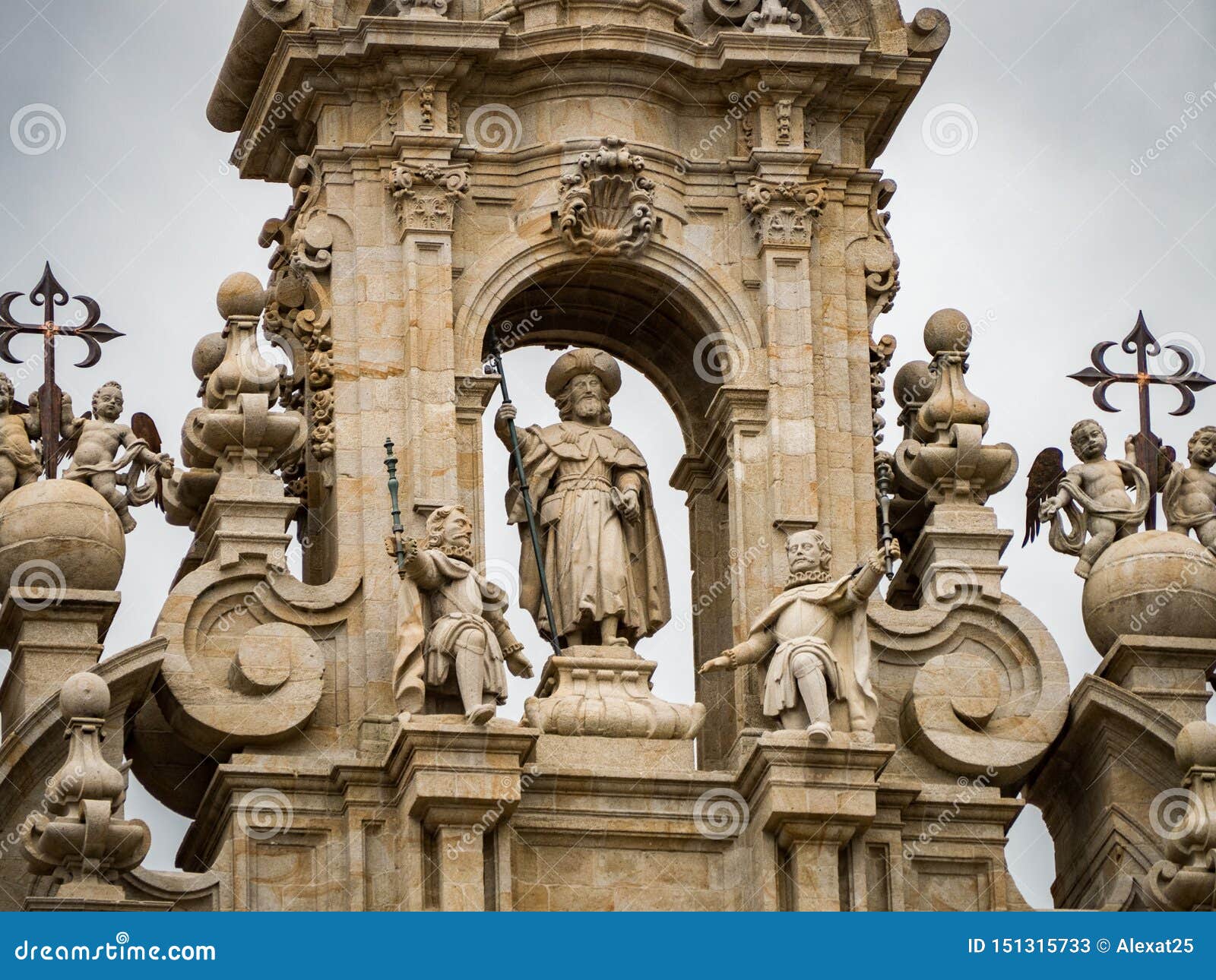 Saint James Statue In The Santiago De Compostela Cathedral Stock Image Image Of Architecture Building