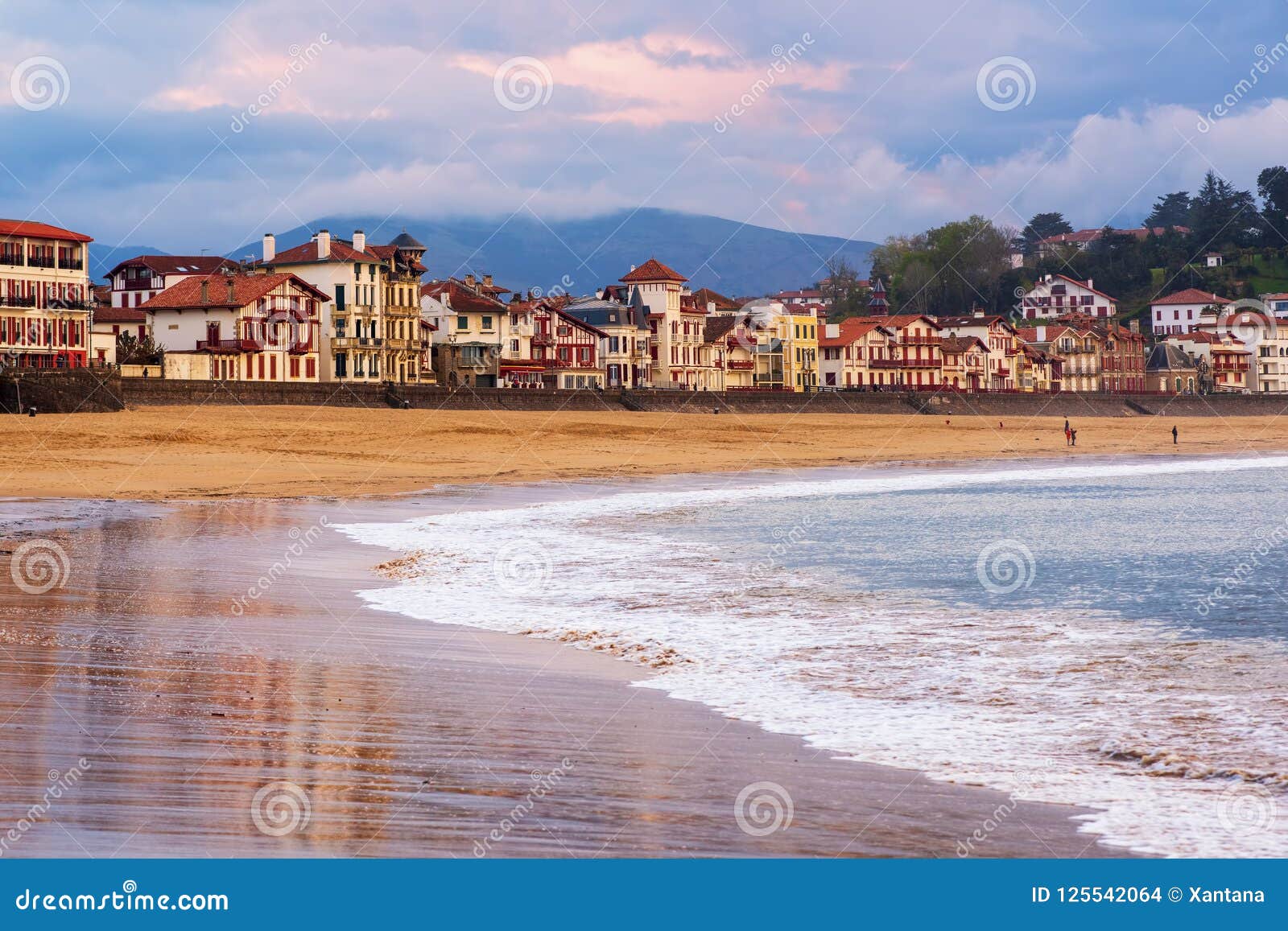  Saint  Jean De Luz Basque Coast  France On Sunset Stock 