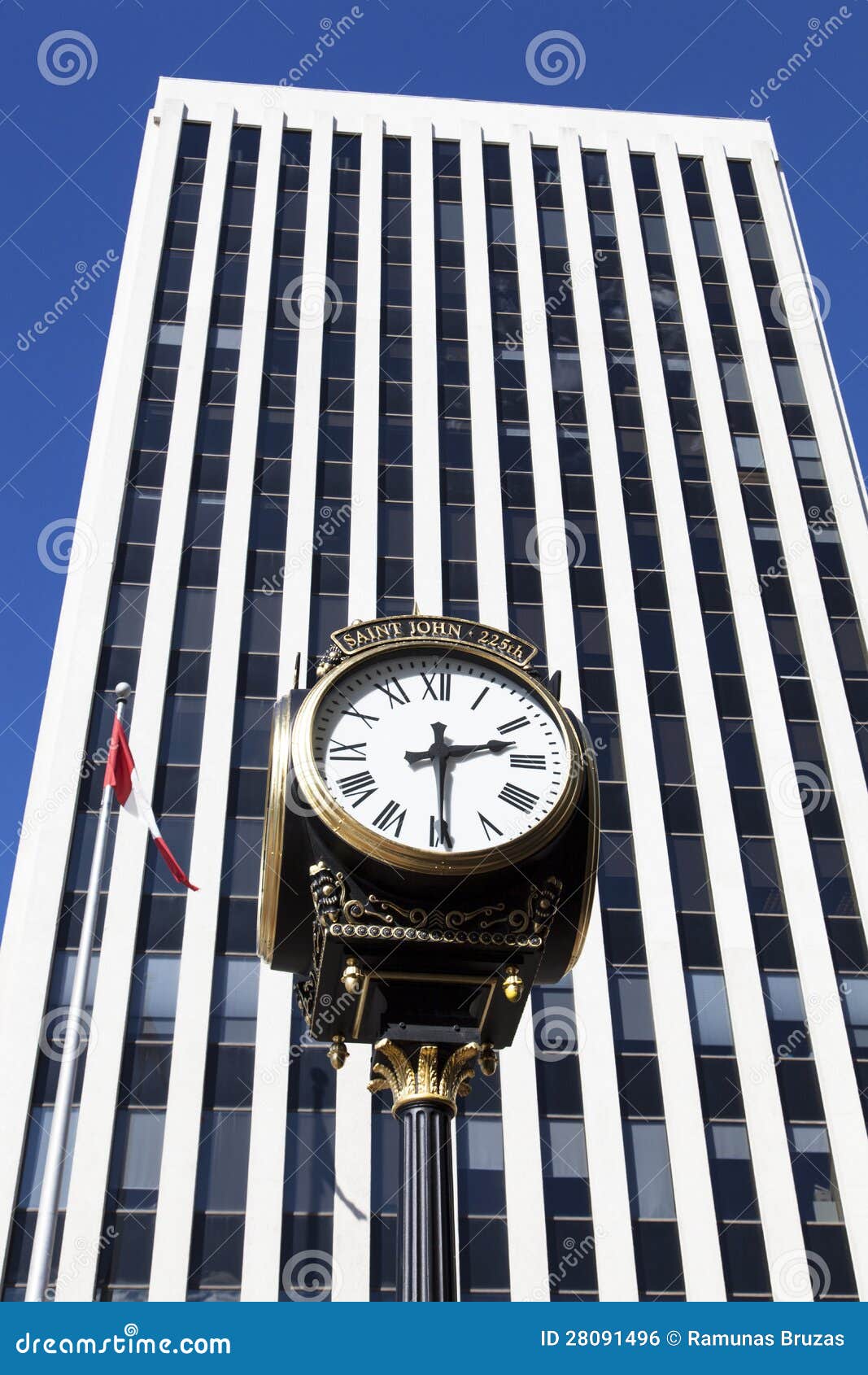 Saint John Clock stock photo. Image of skyscrapers, city 28091496