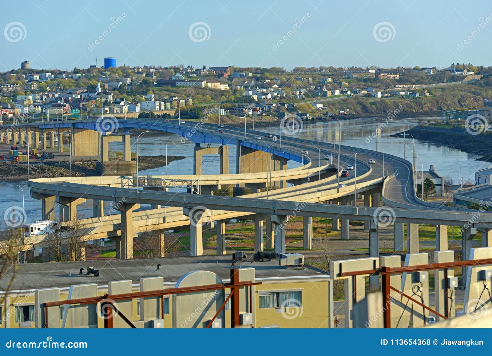 Saint John Harbour Bridge, New Brunswick, Canada Stock Photo Image of