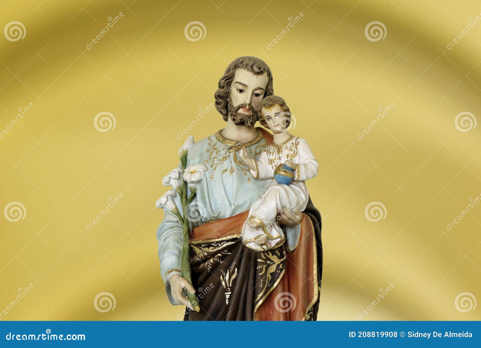 saint joseph and child jesus catholic image