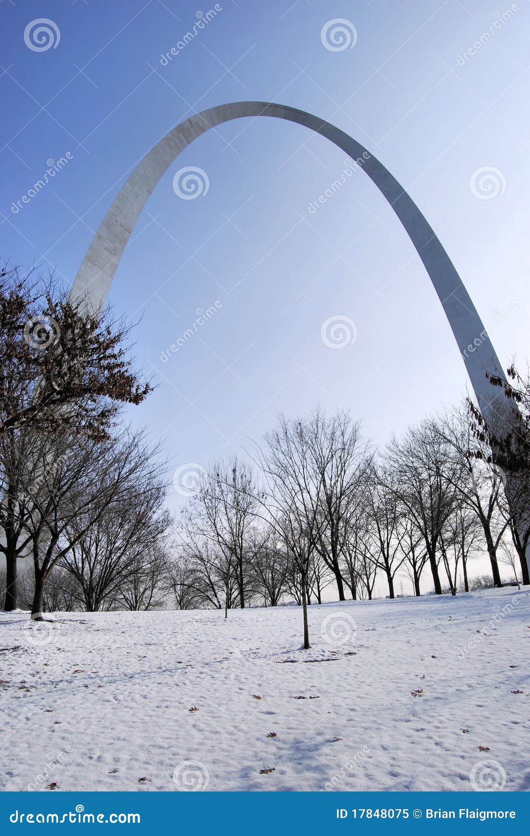 Saint Louis Gateway Arch Winter Stock Image Image of gateway