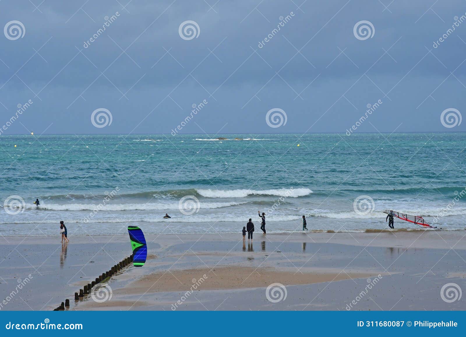 saint malo france - july 30 2023 : sillon beach
