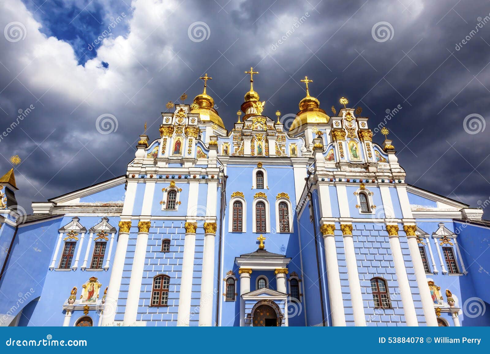 saint michael monastery cathedral spires kiev ukraine