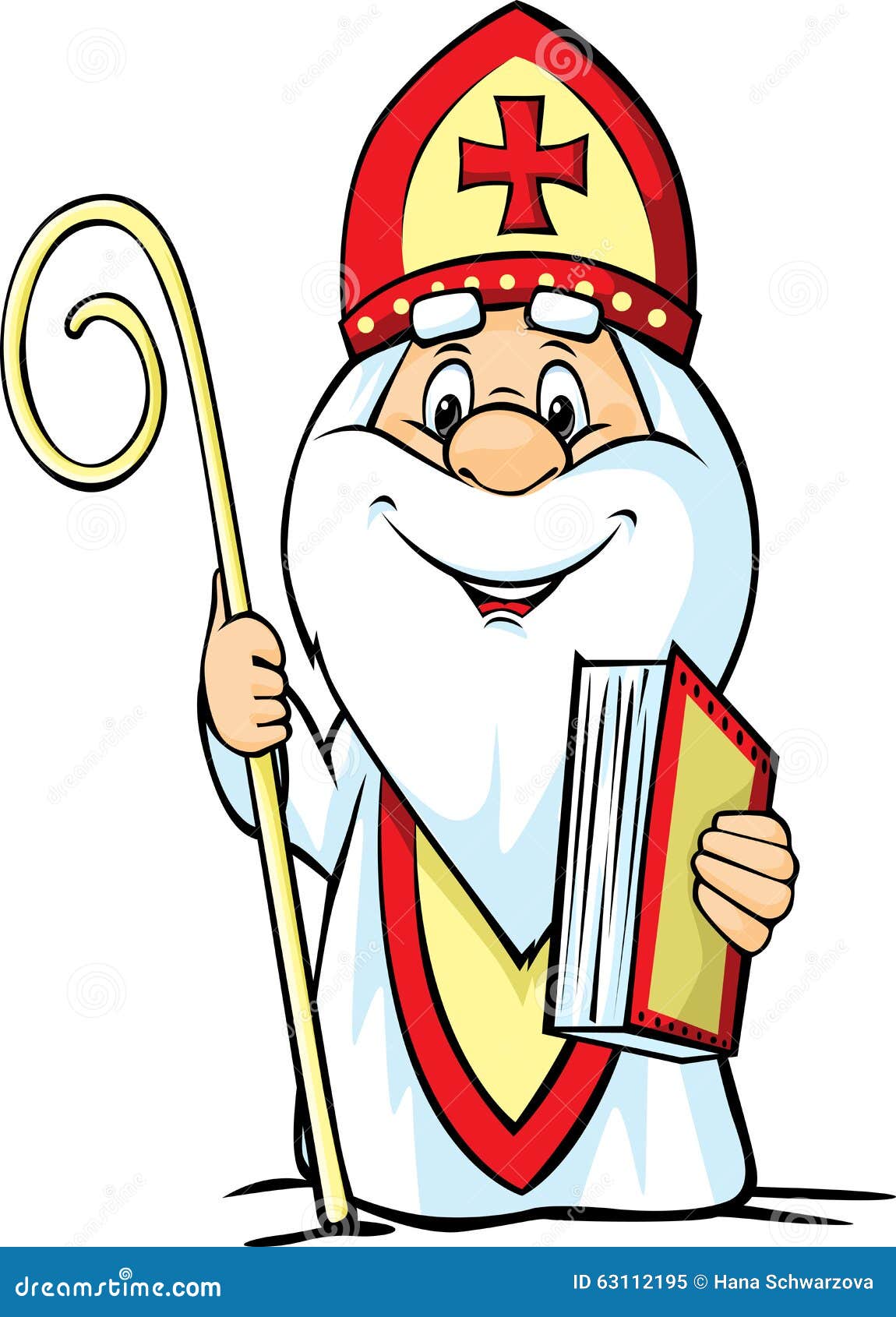 Saint Nicholas - Vector Illustration Isolated On White Stock Vector