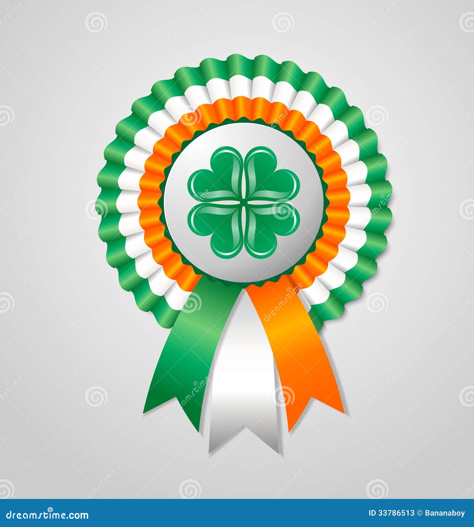 Saint Patricks Day Irish Rosette Stock Illustration Illustration of