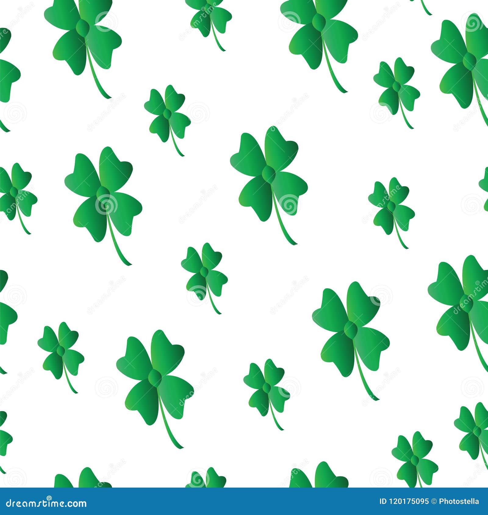 Saint Patricks Day Pattern with Four Leaf Clover Stock Vector ...