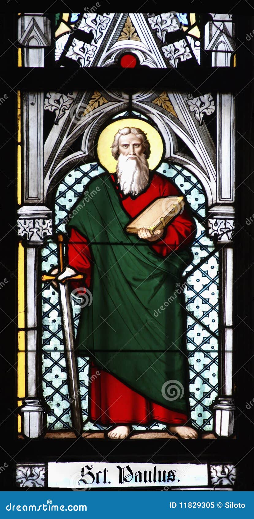 Saint Paul Beflecktes Fenster Stockbild Bild von