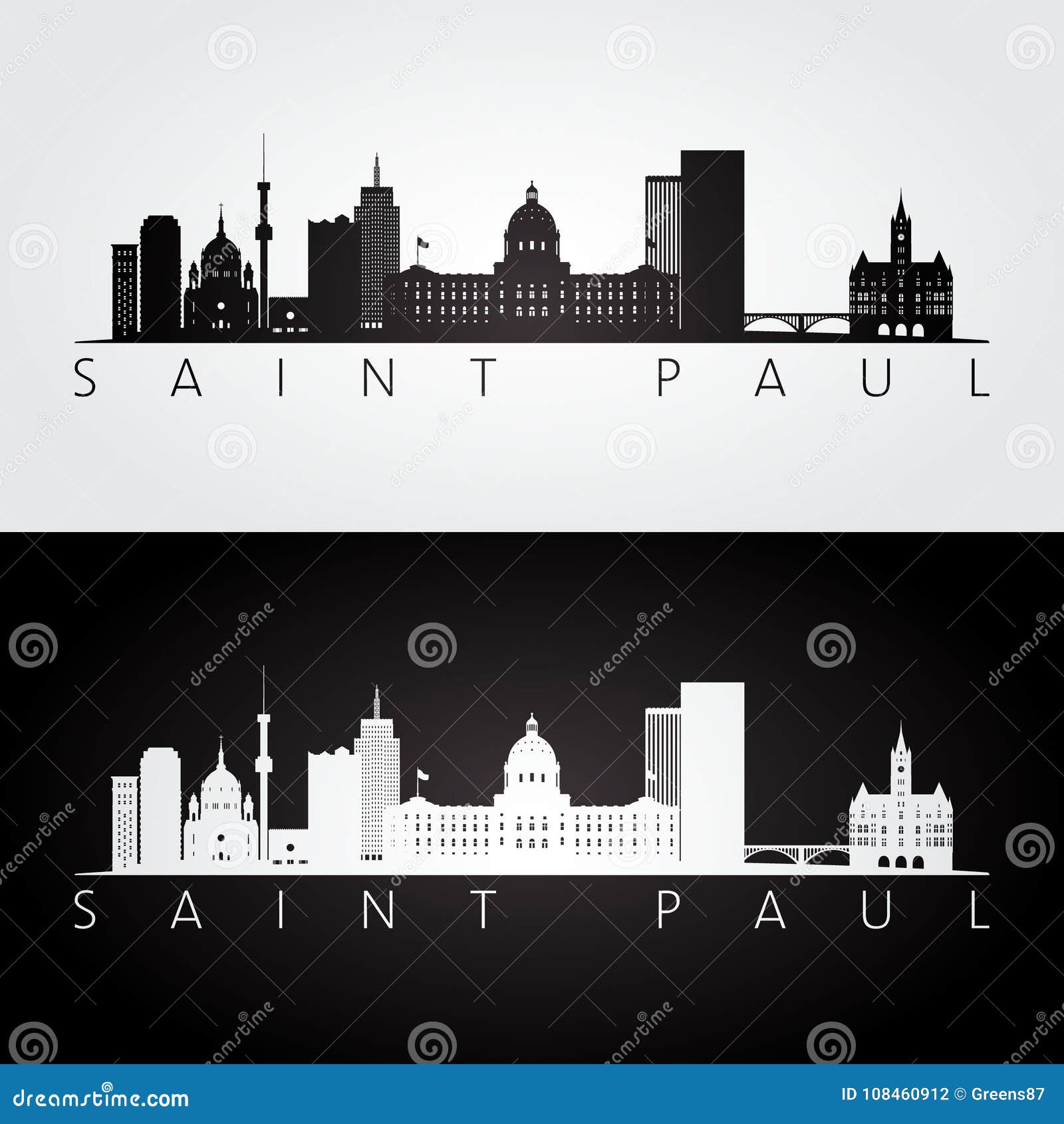 The skyline of Saint Paul, Minnesota, U.S.A., Saint Paul is…