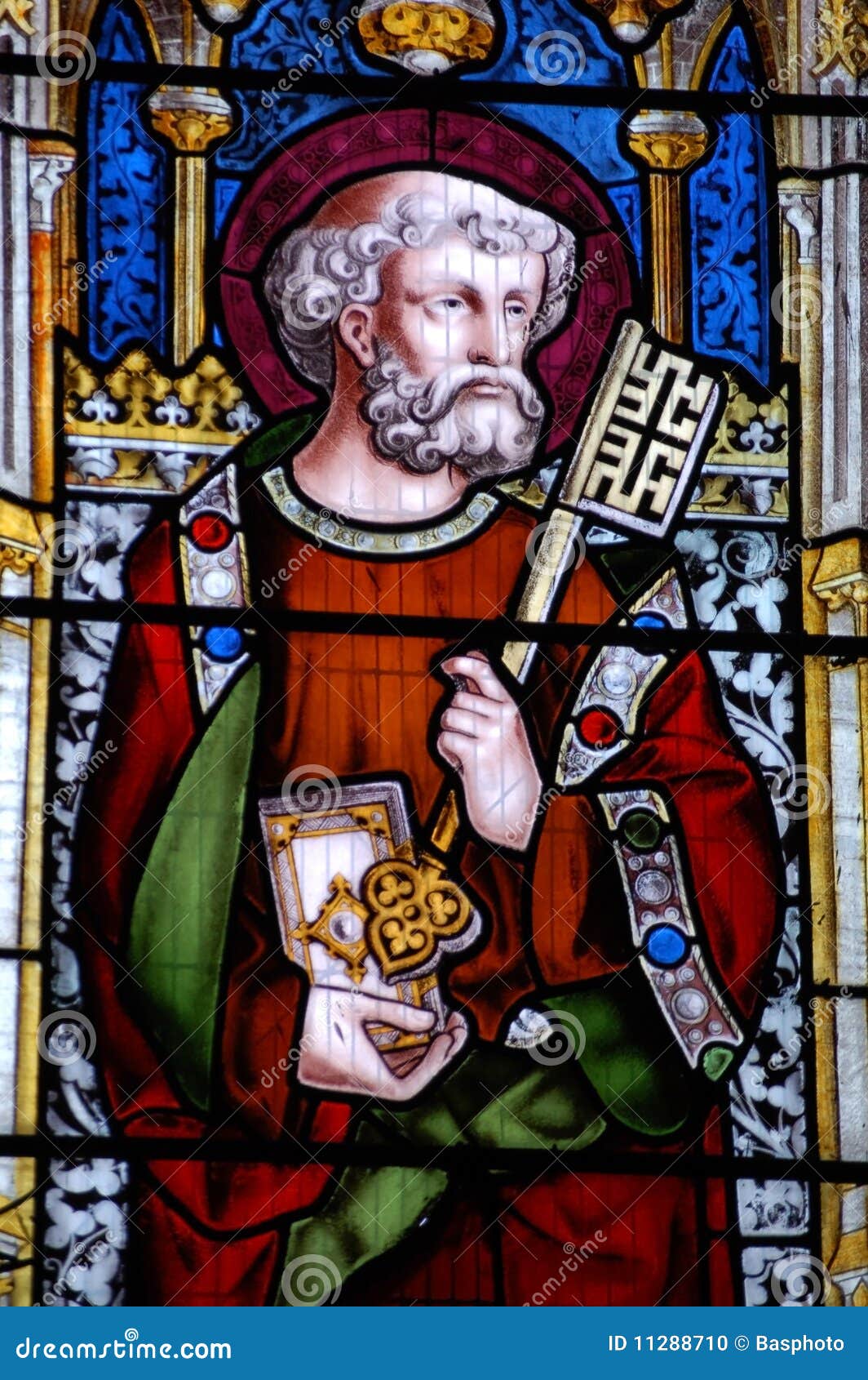 saint peter stained glass window