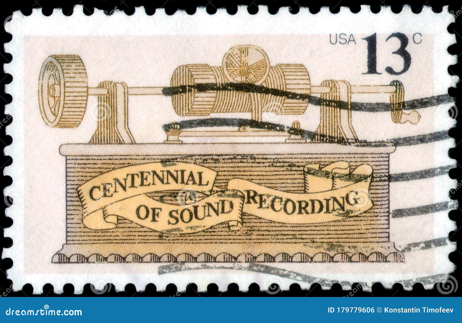 13c Sound Recording stamps | Vintage Unused Postage Stamp | Pack of 10 |  Record Player | Thomas Edison | Inventions | Stamps for mailing