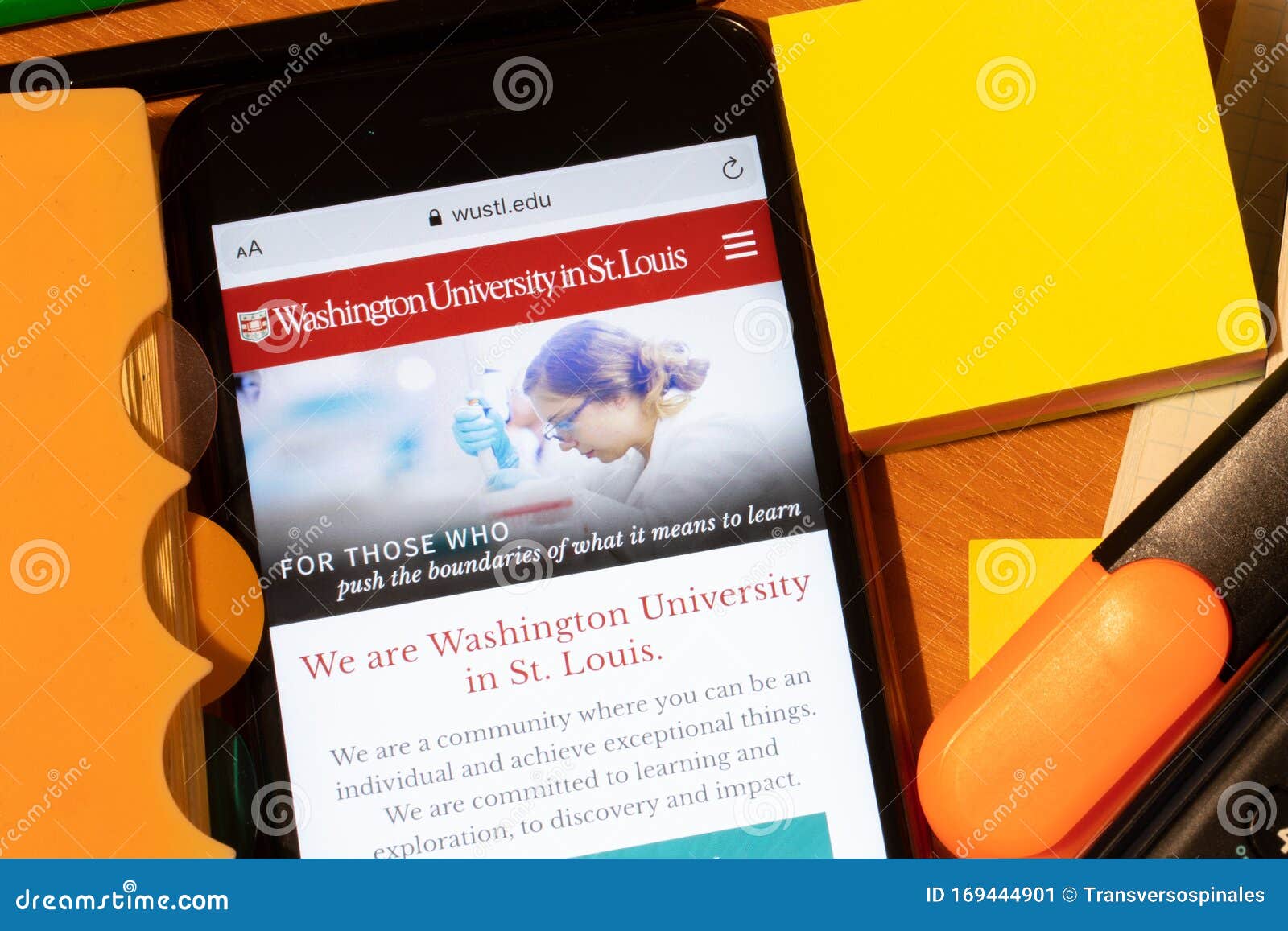 Saint-Petersburg, Russia - 10 January 2020: Phone Screen With Washington University In St. Louis ...