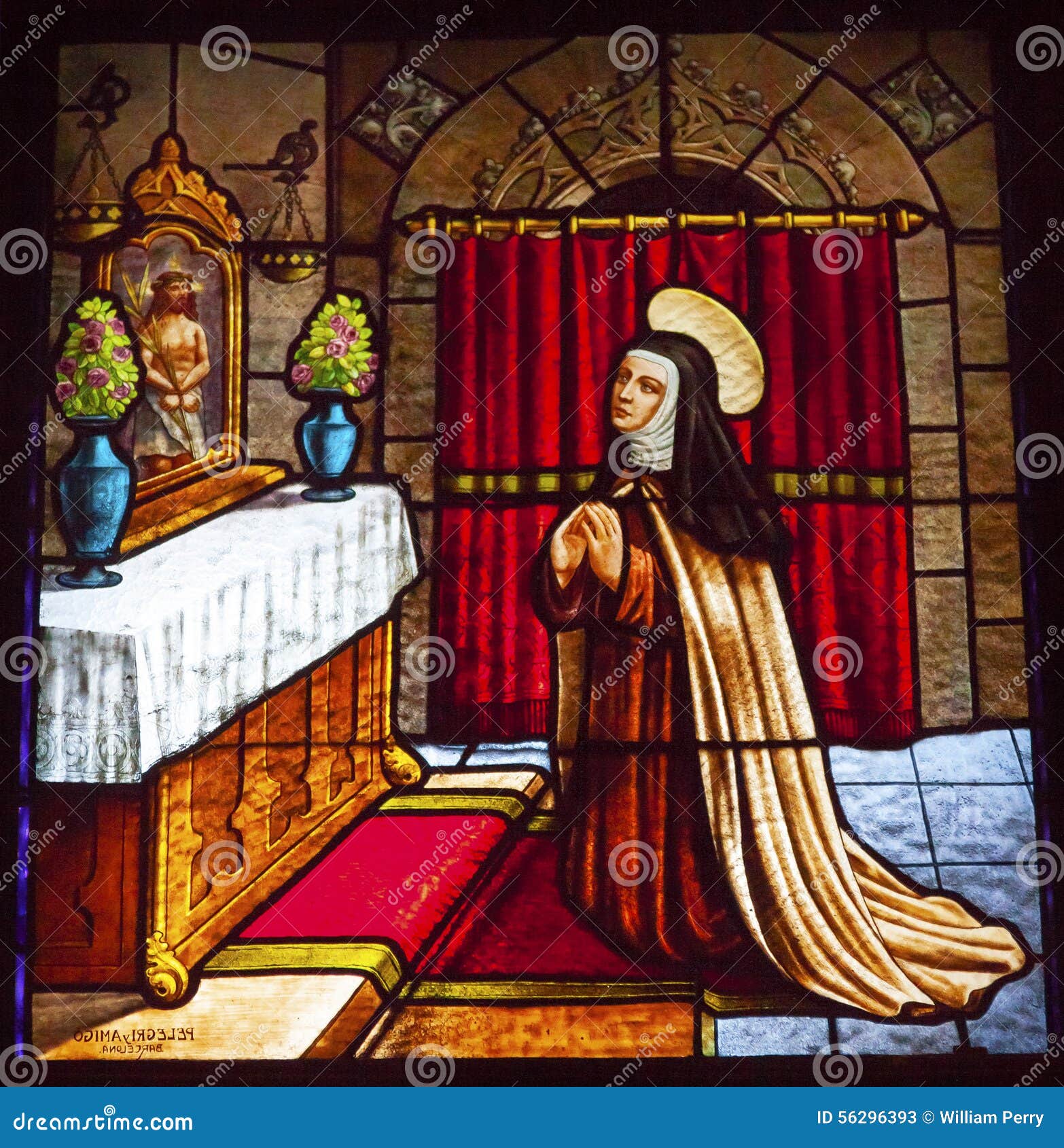 saint teresa stained glass convento de santa teresa avila spain