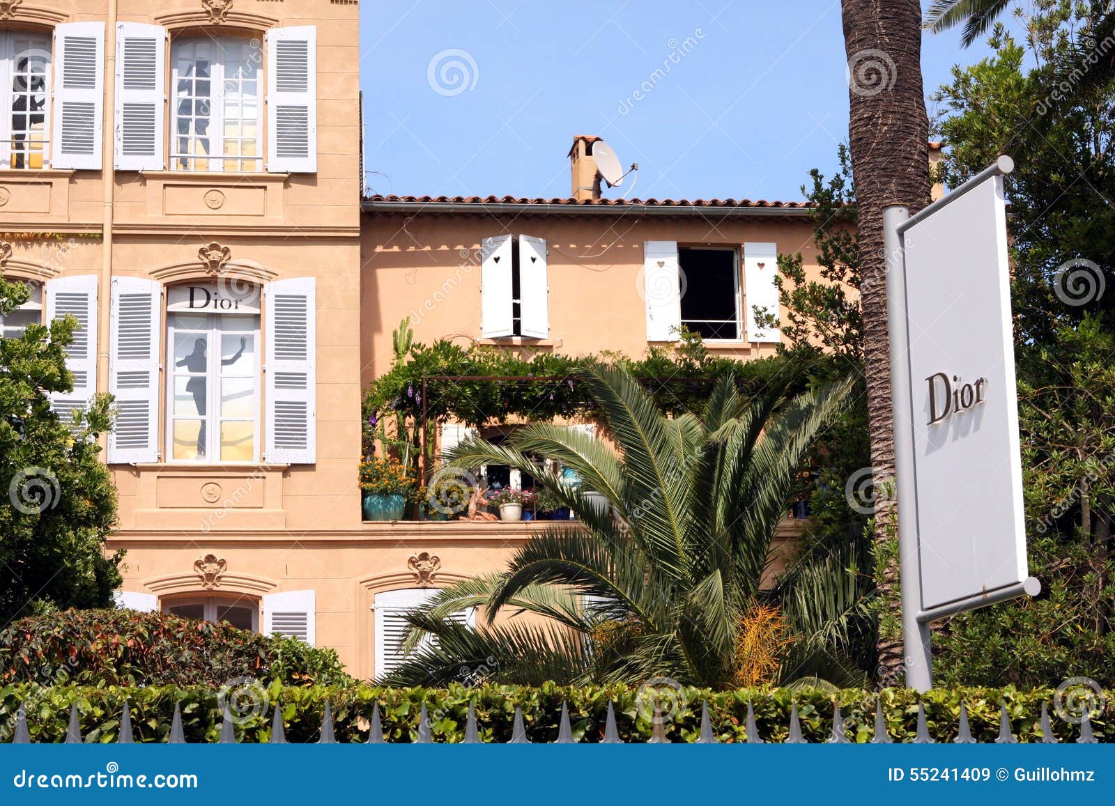 Saint-Tropez Dior Cafe French Riviera Editorial Stock Image