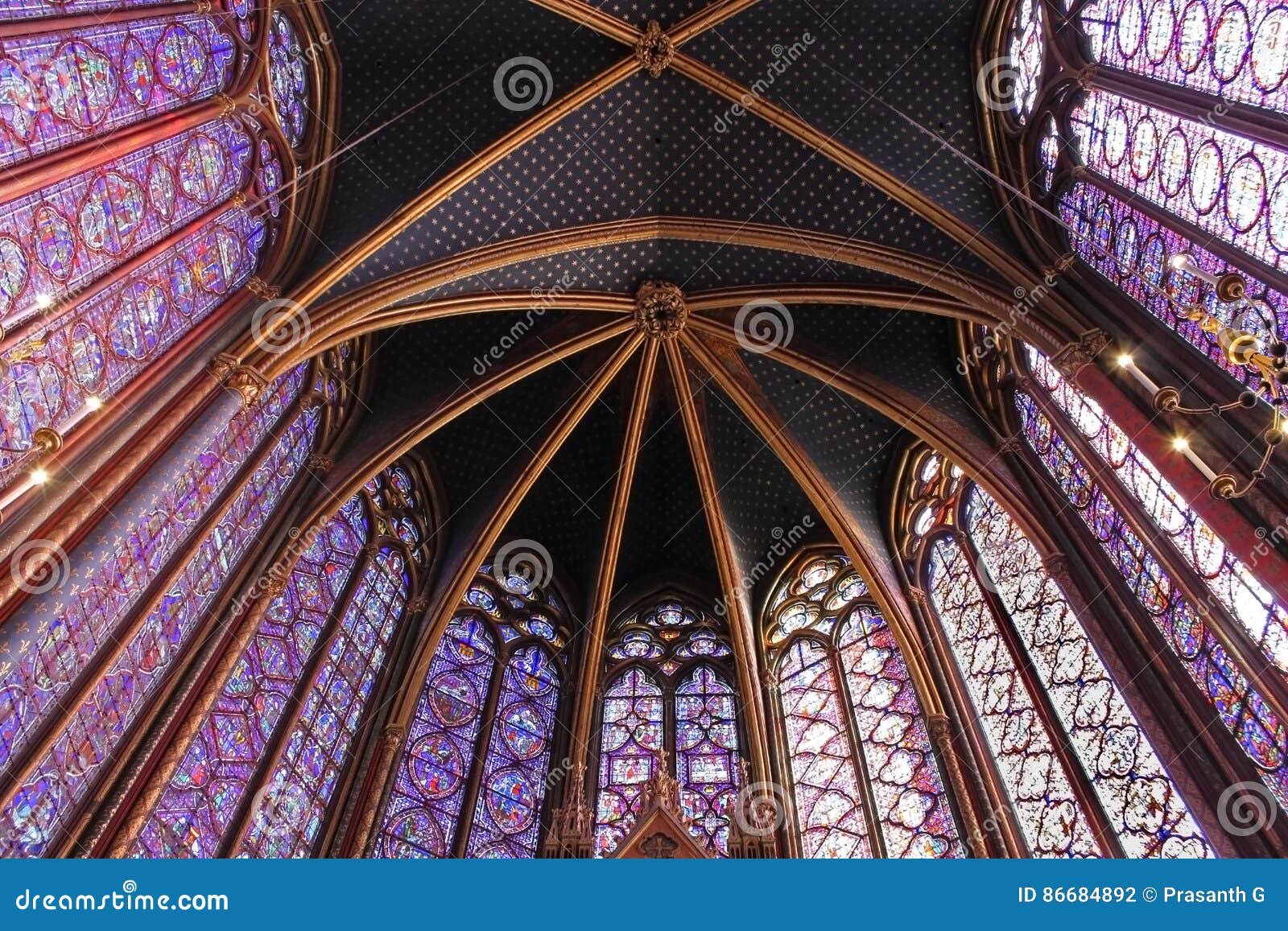 The Sainte Chapelle Paris Stock Photo Image Of 13thcentury