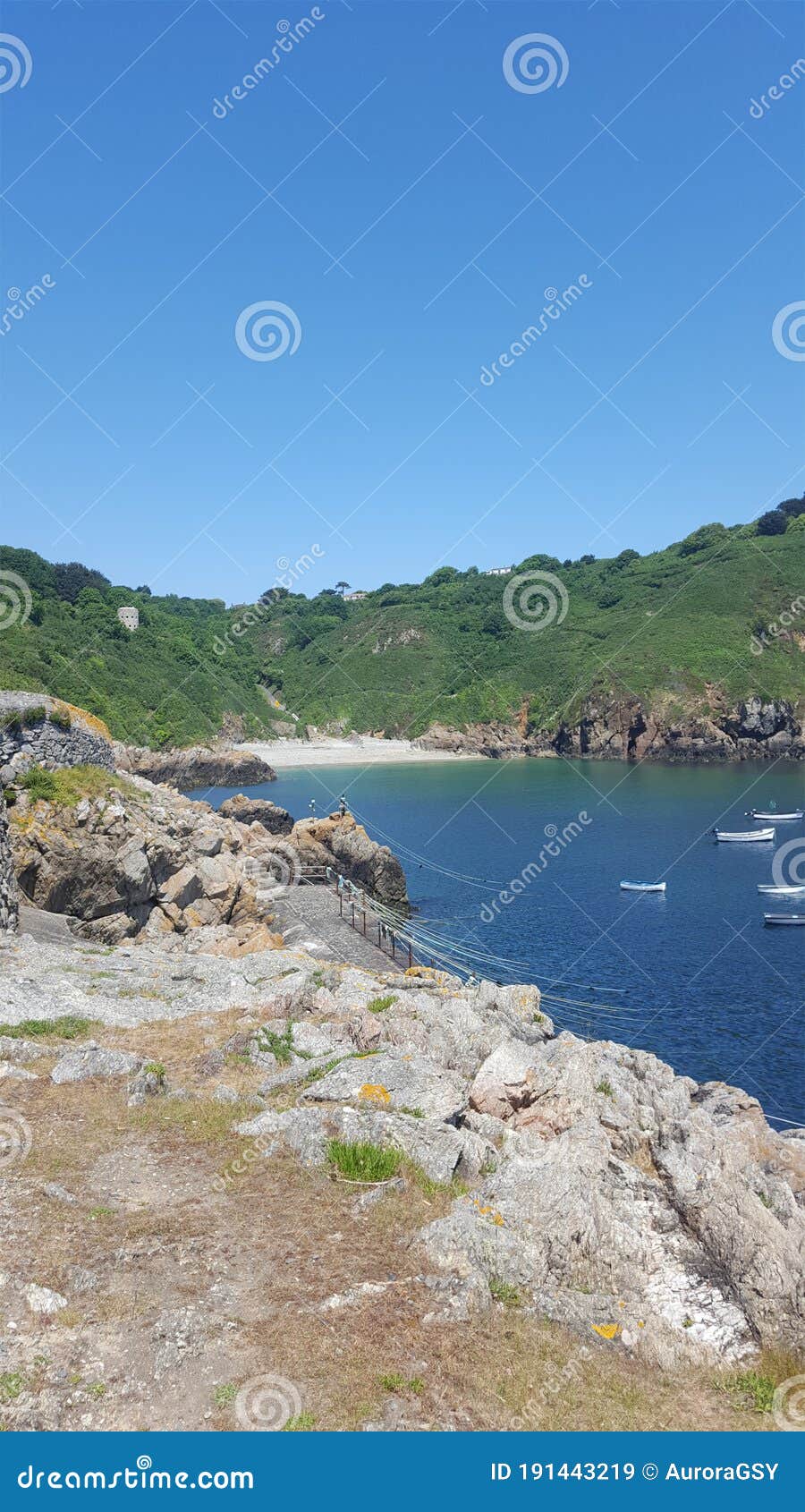 Saints Bay Harbour, St Martins, Guernsey Channel Islands Stock Image