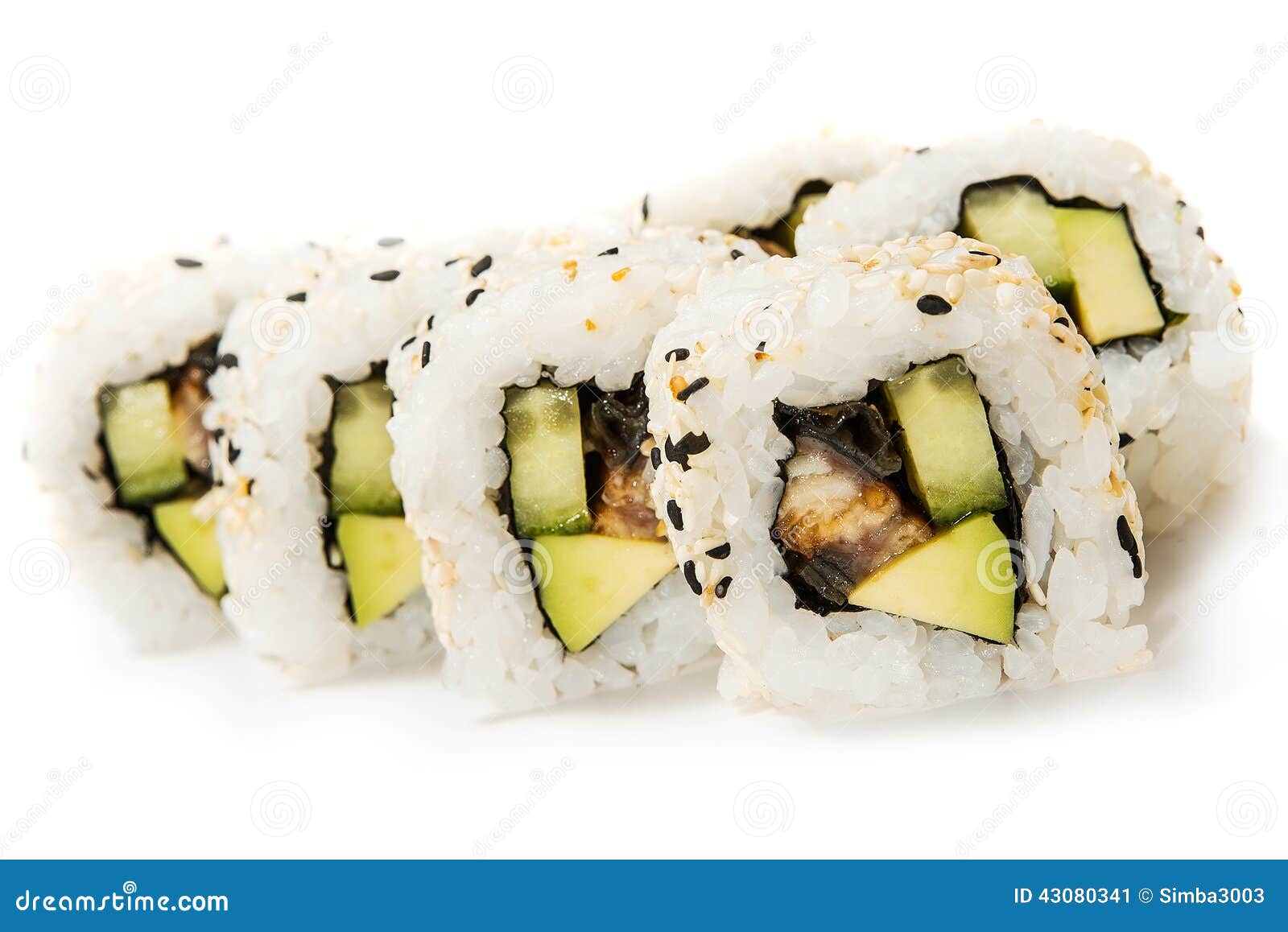 Sake maki stock image. Image of maki, isolated, food 43080341