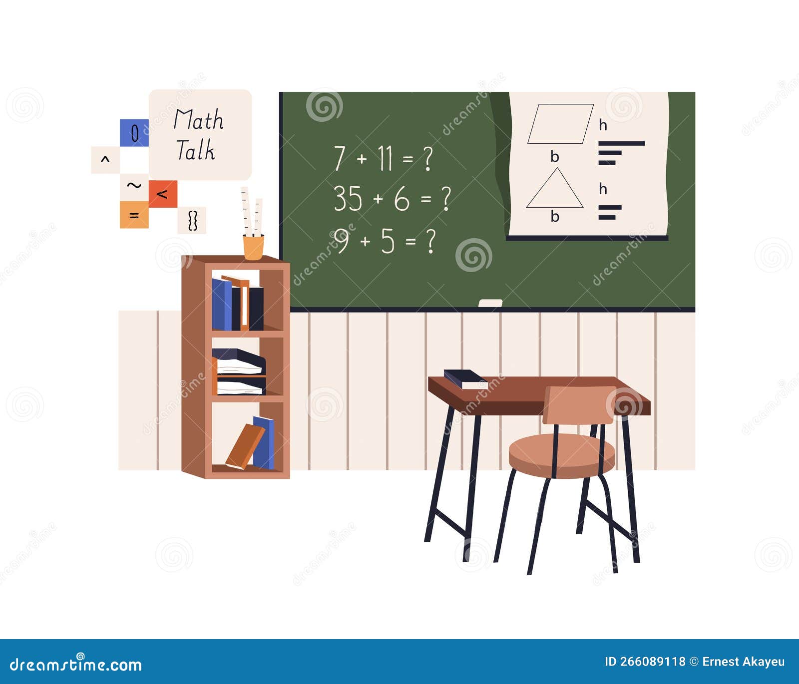 sala de aula quadro de matematica