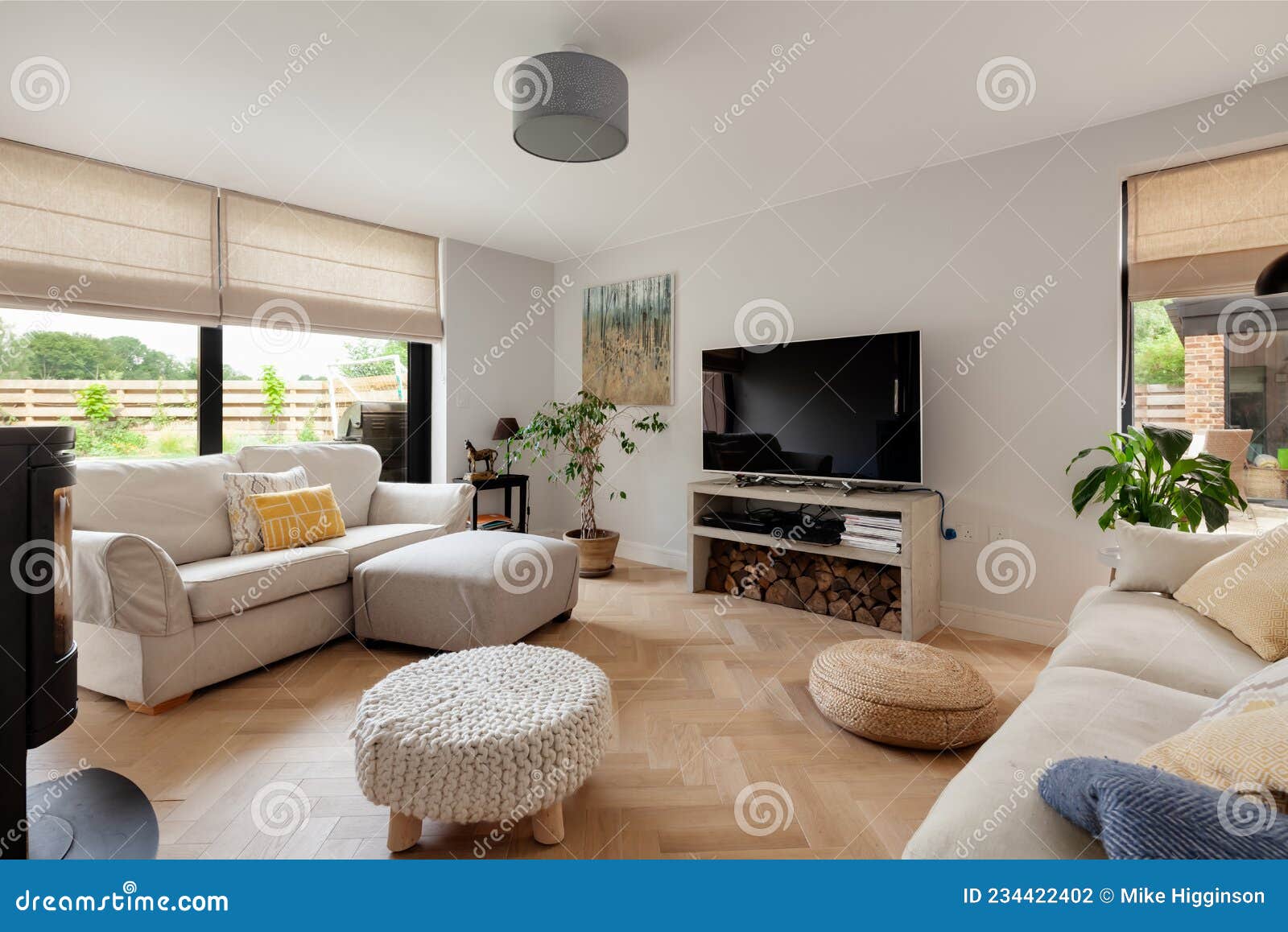 Sala de estar moderna fotografía editorial. Imagen muebles -
