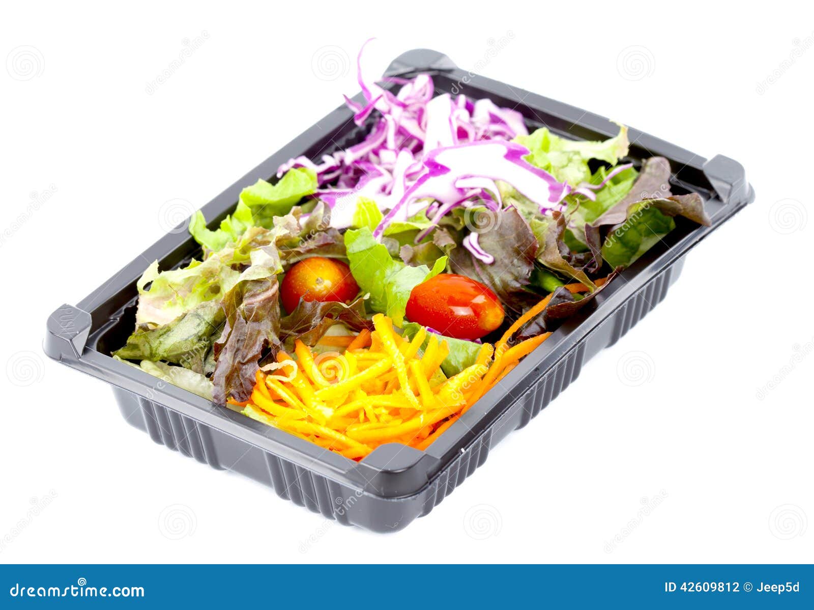 Salad Box stock photo. Image of away, white, vegetable 42609812