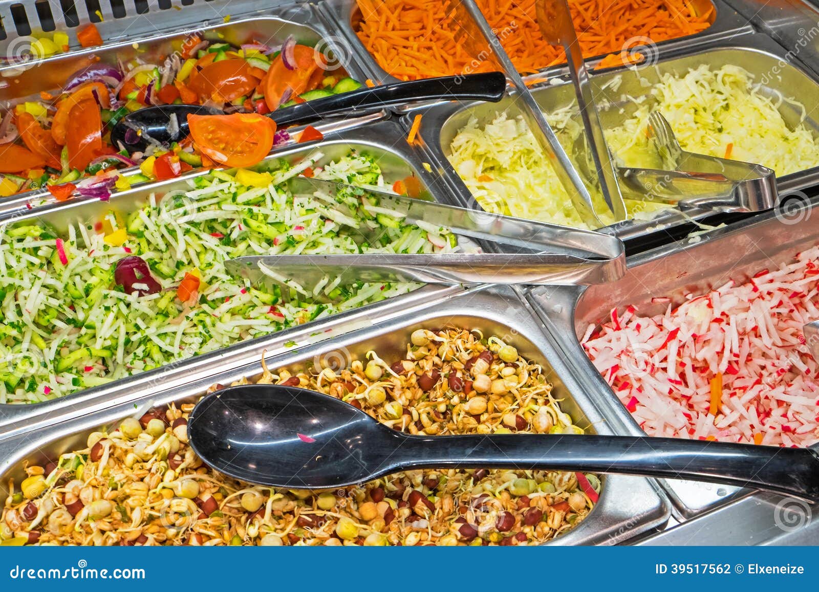 Salad buffet stock photo. Image of gastromomy, pepper 39517562