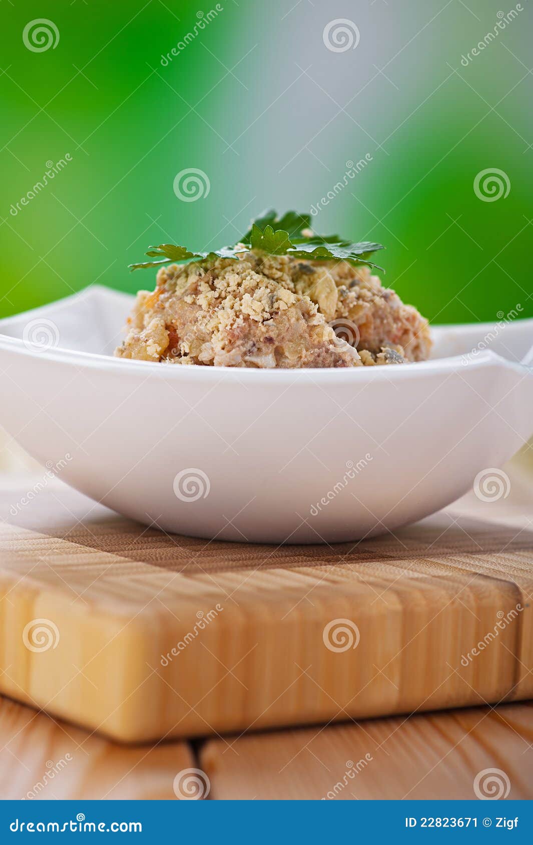 Salad of canned fish stock image. Image of gourmet, menu 22823671