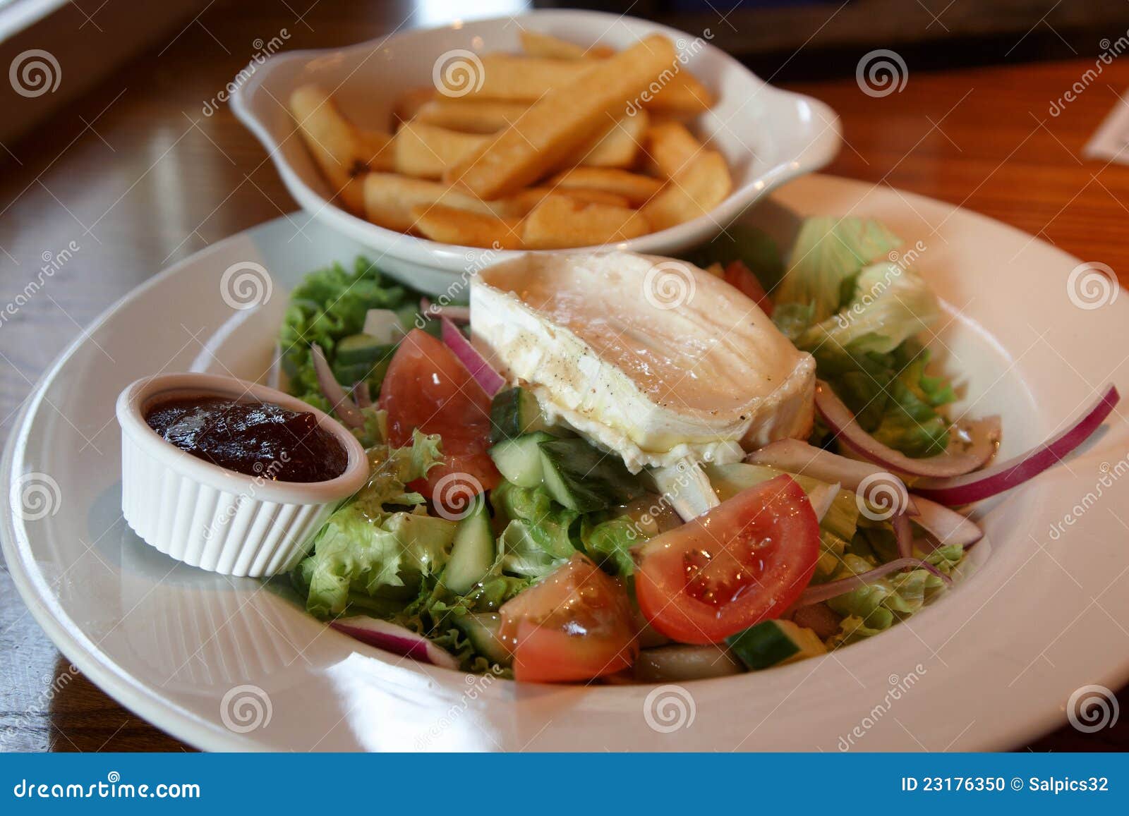 Salad and chips stock photo. Image of salad, dish, healthy 23176350