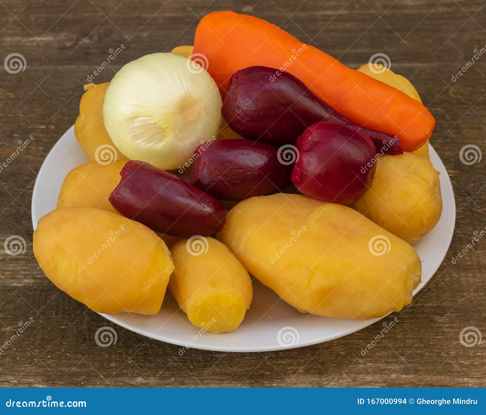 Salad in the Cooking Process. Ingredients: Boiled Potatoes, Boiled Carrots,  Red Beet., Onions. Health Benefits Concept Stock Photo - Image of beets,  preparation: 167000994