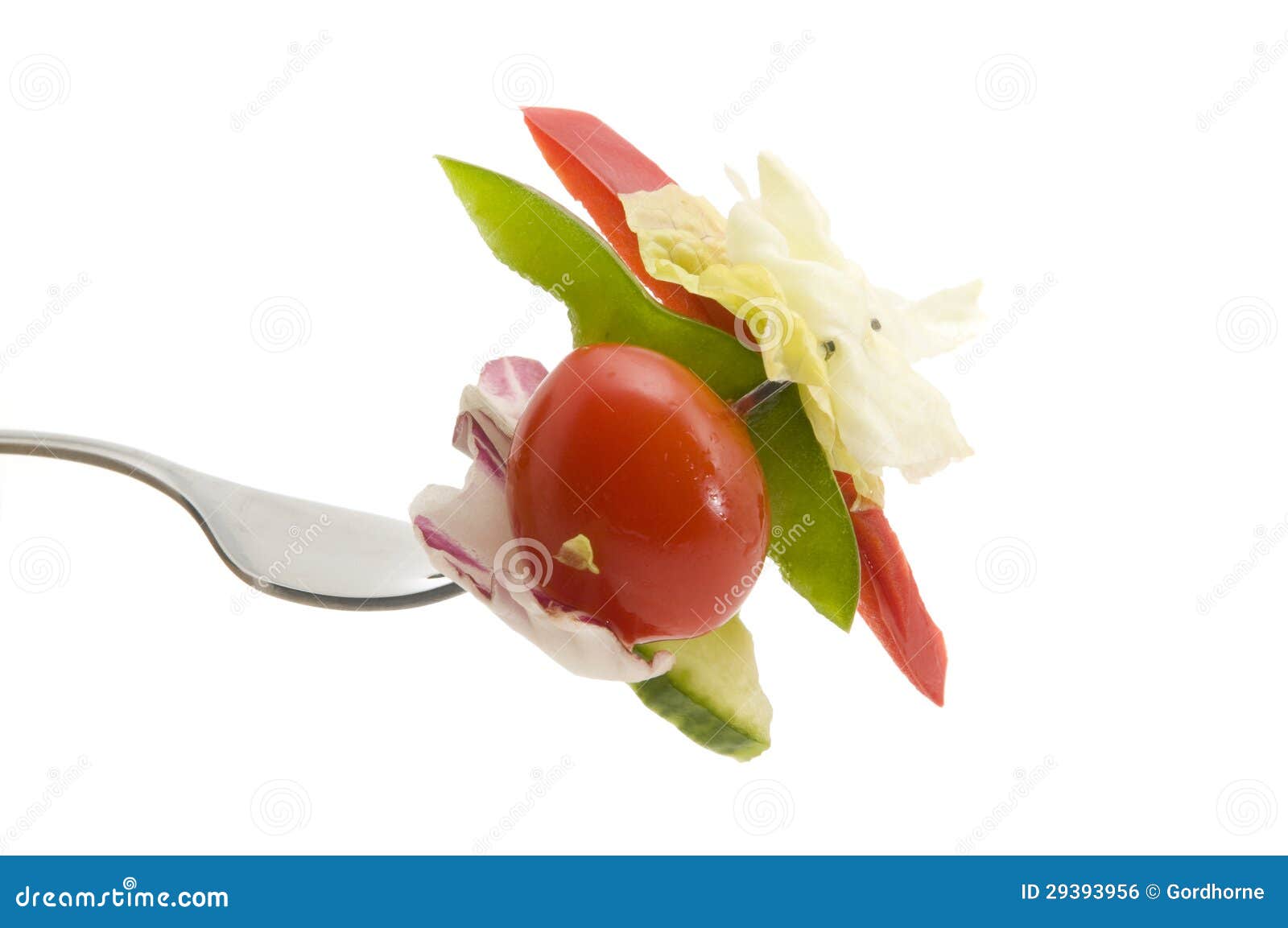 Salad on a Fork stock photo. Image of organic, green 29393956