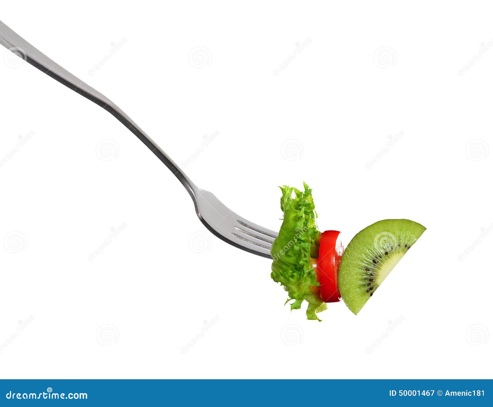 Salad on fork stock image. Image of background, lettuce 50001467