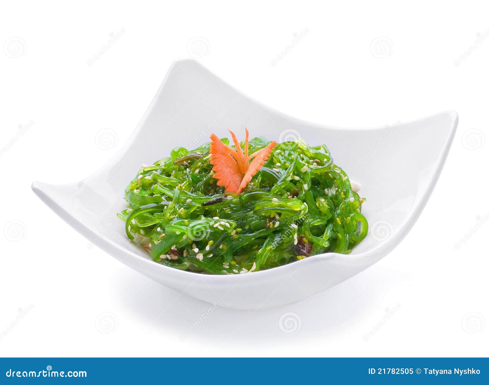 Salad with green sea grass stock image. Image of salad 21782505