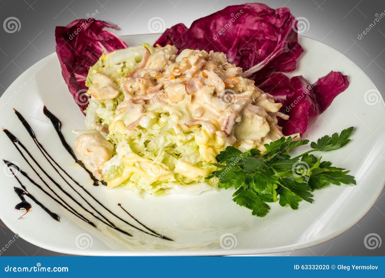 Salad with mayonnaise stock photo. Image of cabbage, delicious 63332020