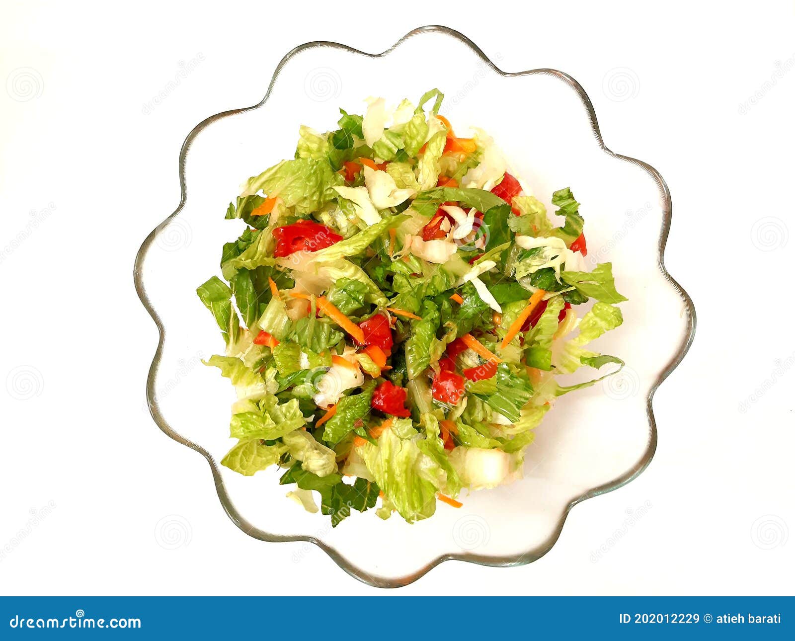 Salad ready to eat stock image. Image of glass, whitecabbage 202012229
