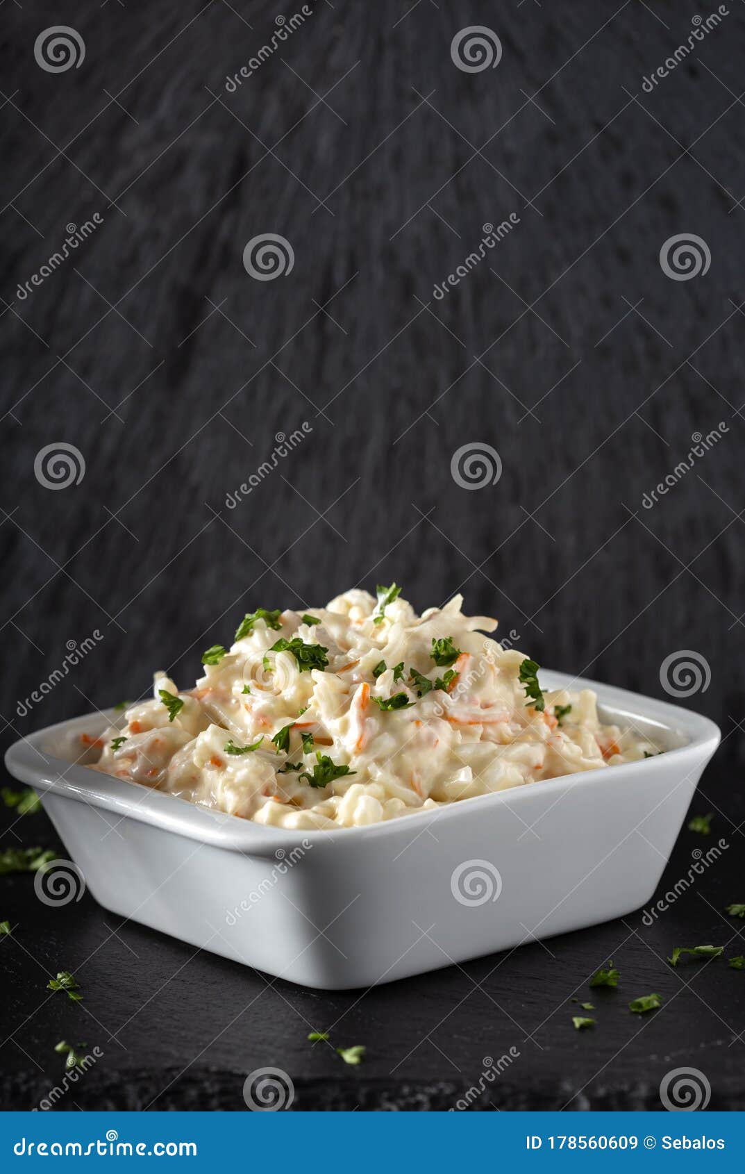 Salad of Surimi with Mayonnaise Sauce Stock Image Image of carrot