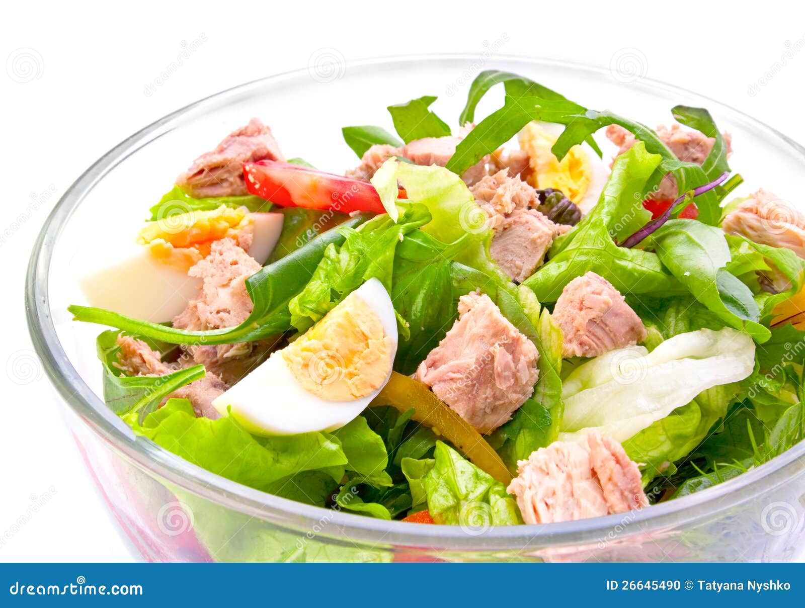 Salad with tuna fish stock photo. Image of tunny, snack 26645490