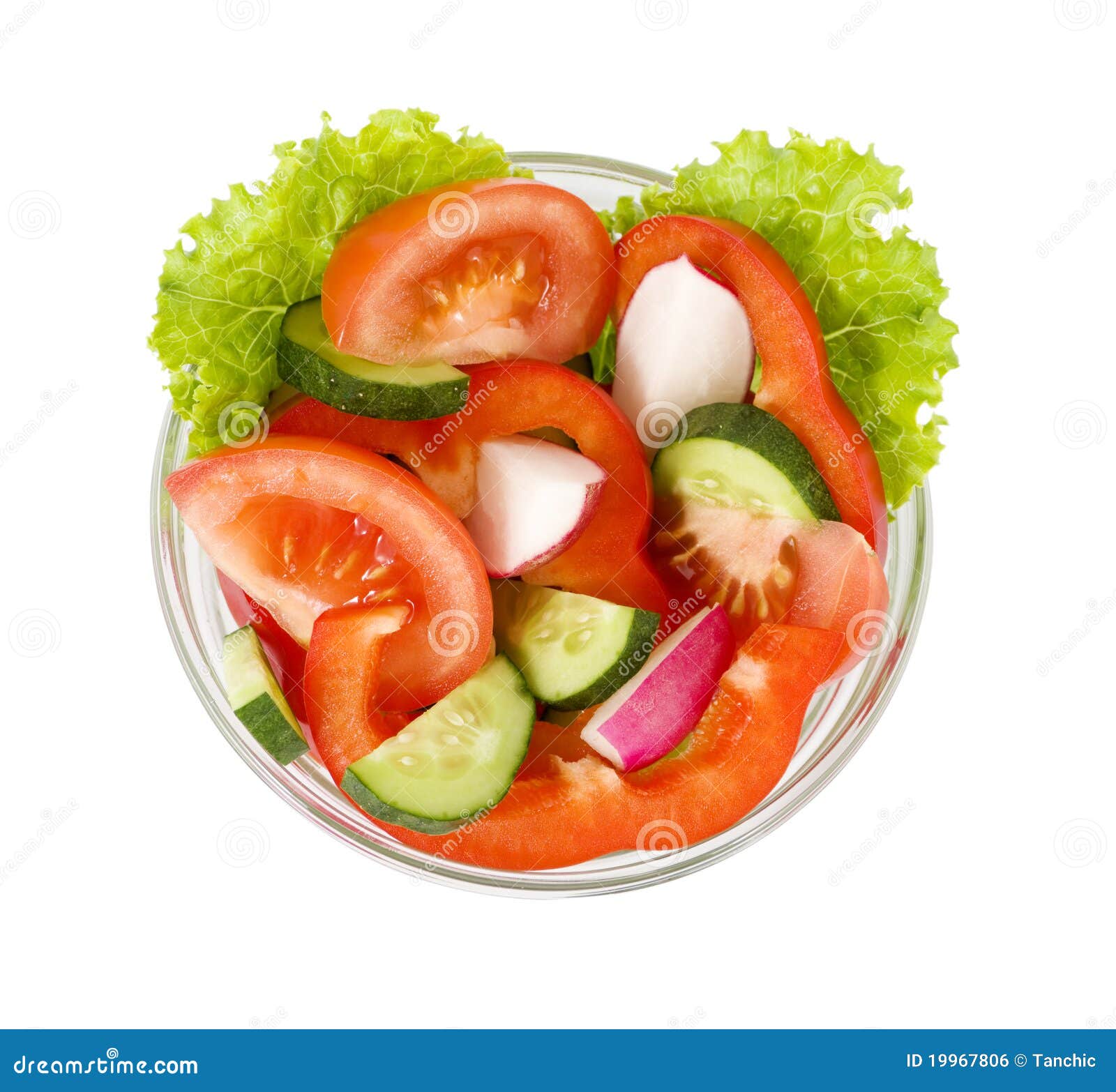 Salad from Vegetables on a White Background Stock Photo Image of slice, salad 19967806