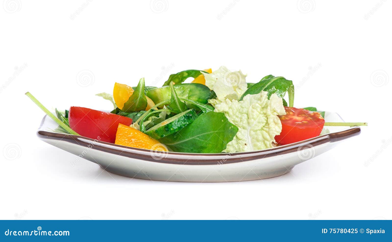 Salad with vegetables stock image. Image of vegetarian 75780425