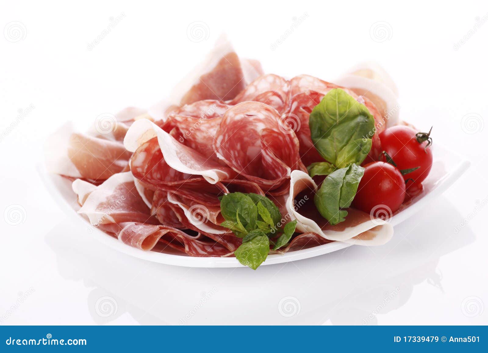 Salame e prosciutto immagine stock. Immagine di pepe 17339479