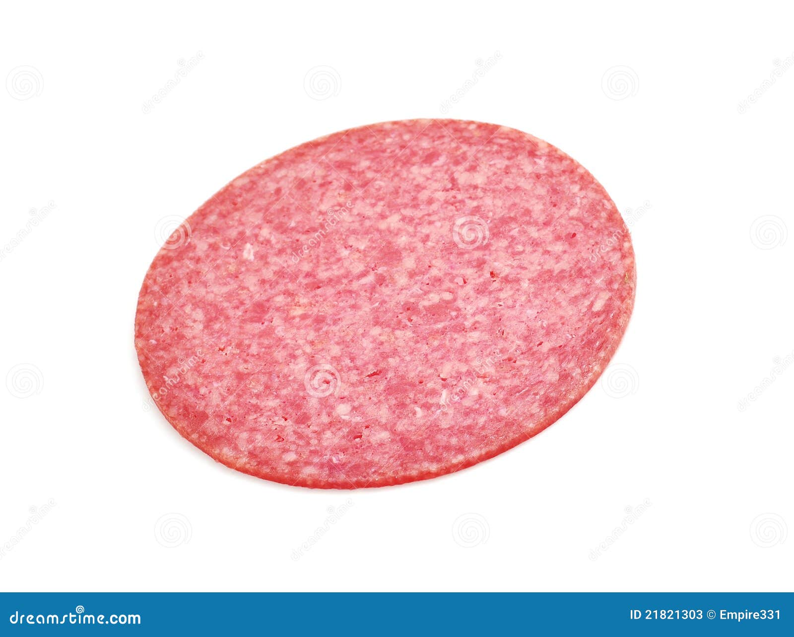 Salami stock image. Image of slice, white, round, isolated 21821303
