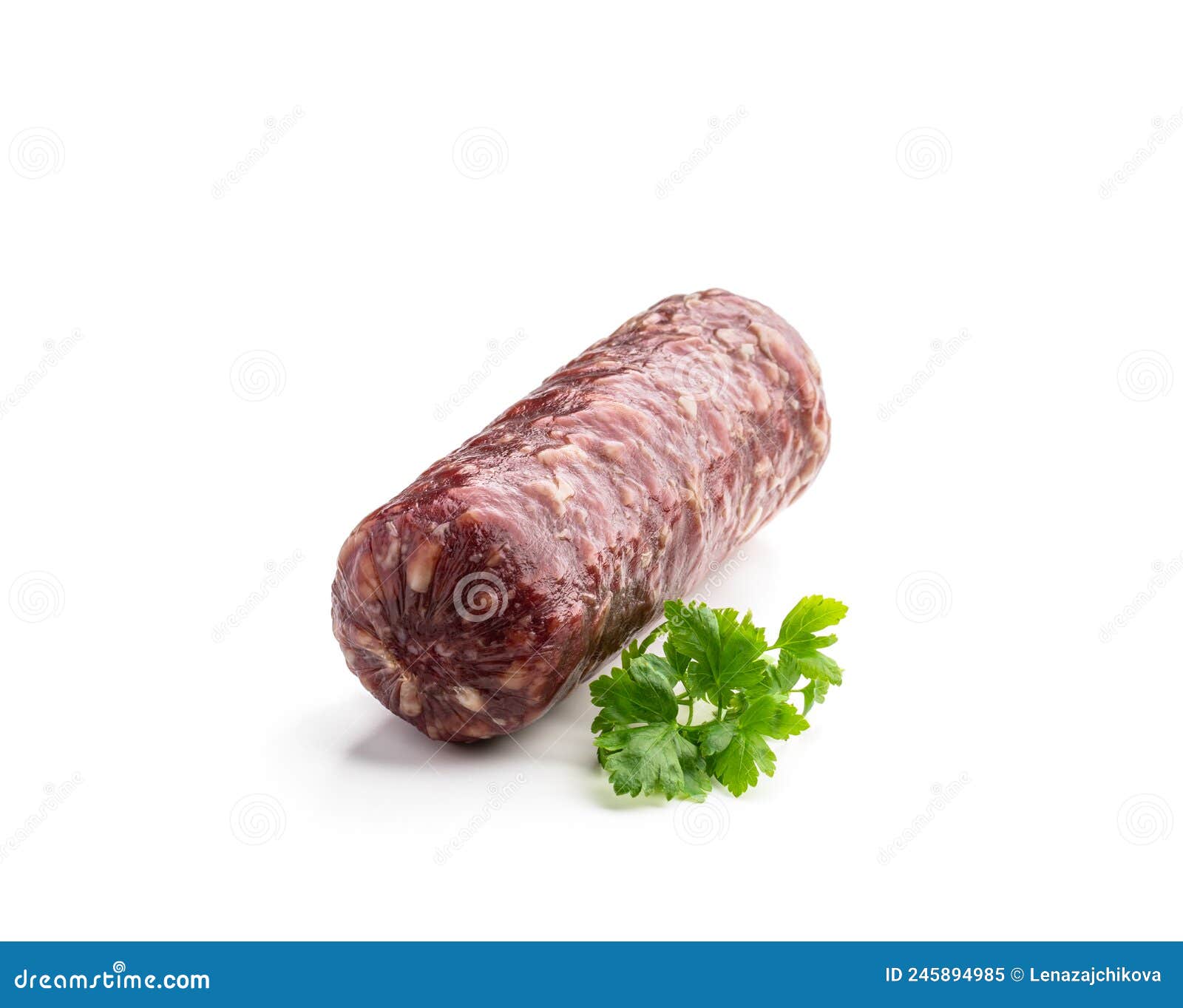 Salami Aislado Sobre Fondo Blanco Imagen de archivo Imagen de