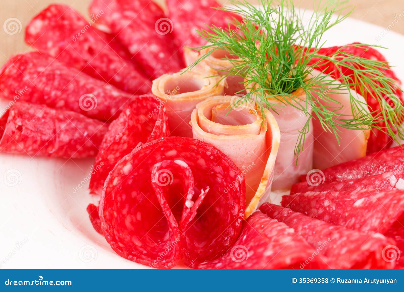 Salami and bacon stock photo. Image of noutrition, beef 35369358
