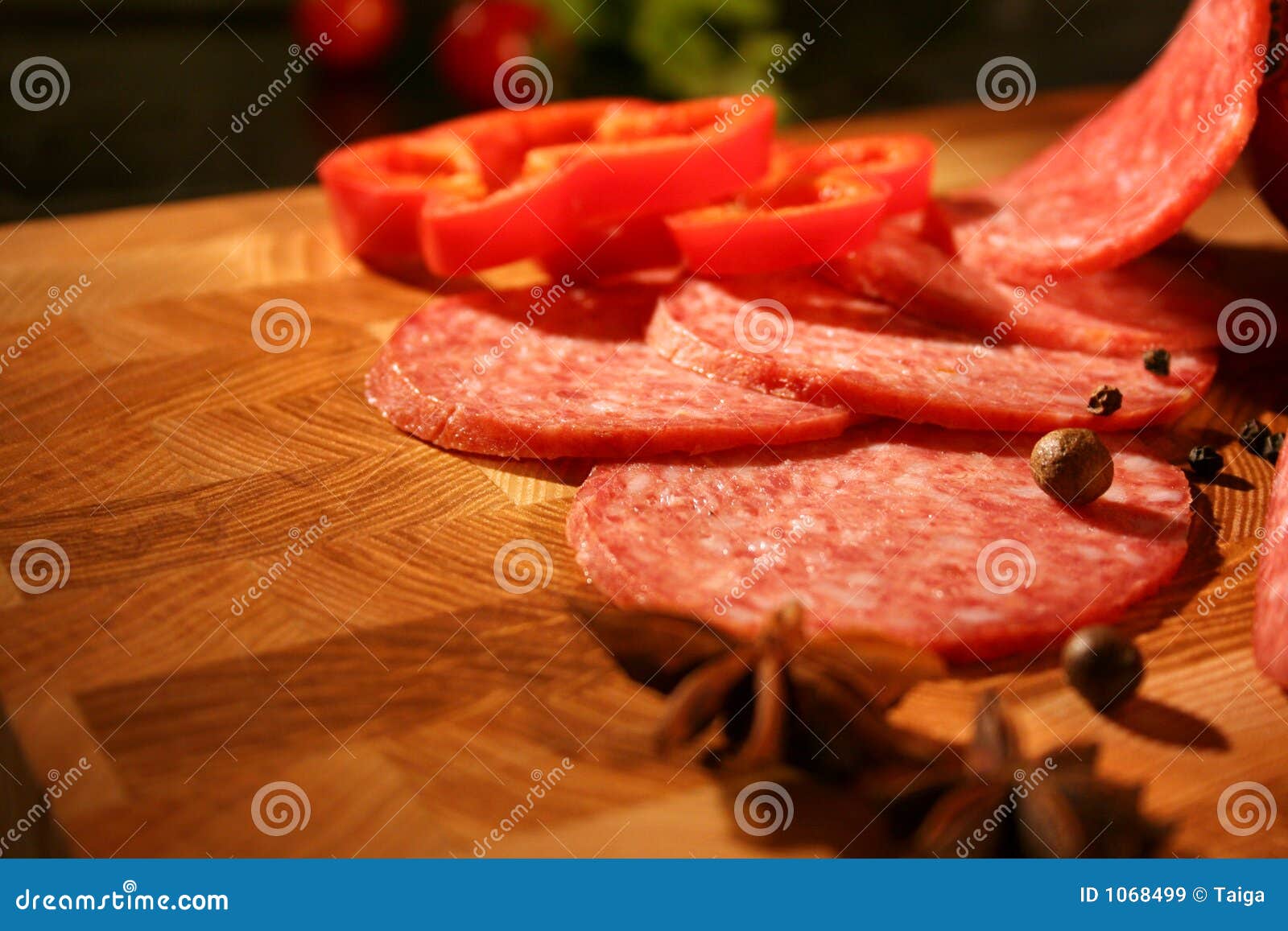 Salami Both Red Pepper and Spices 2 Stock Image Image of cook, edible