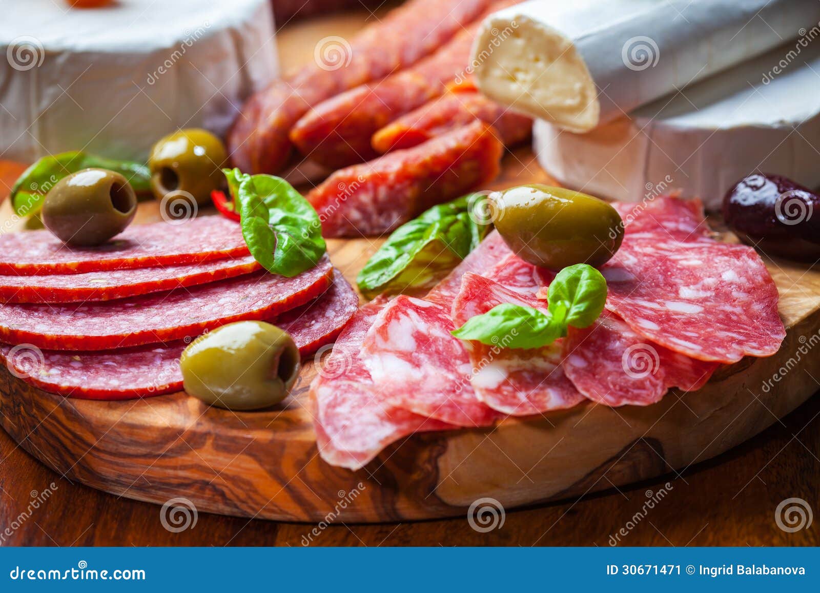 Salami catering platter stock image. Image of dish, italian 30671471
