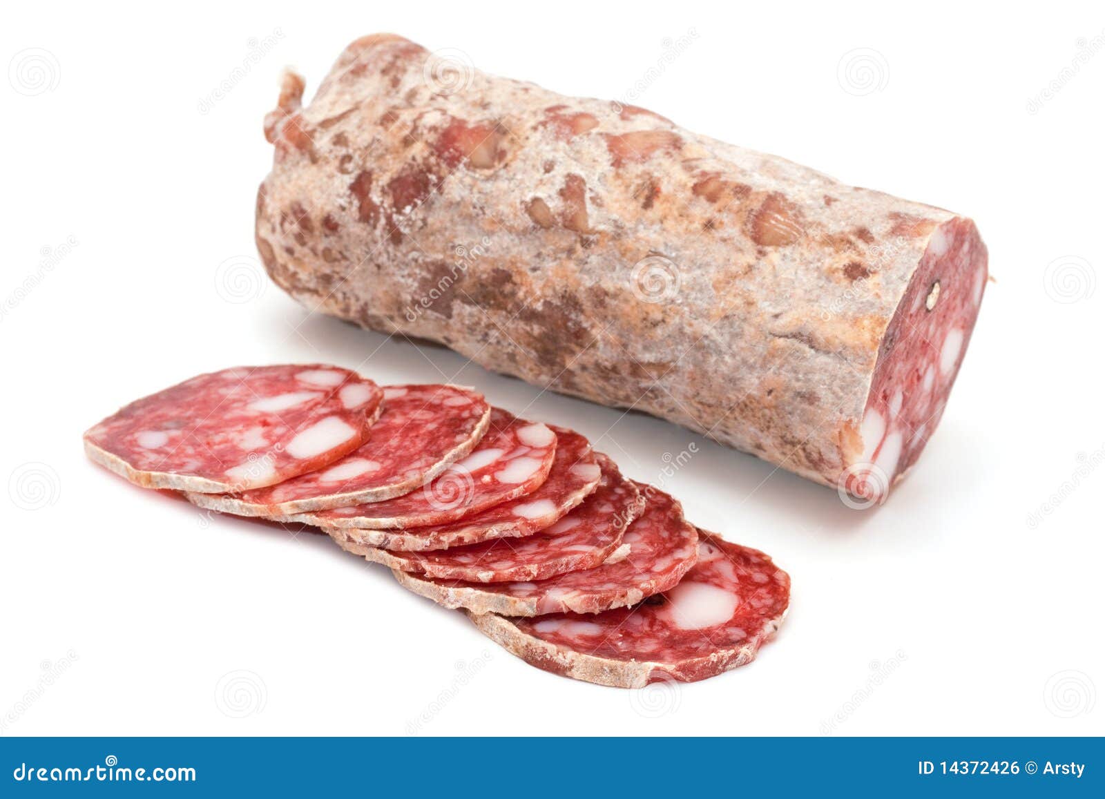 Salami de España foto de archivo. Imagen de salchicha 14372426