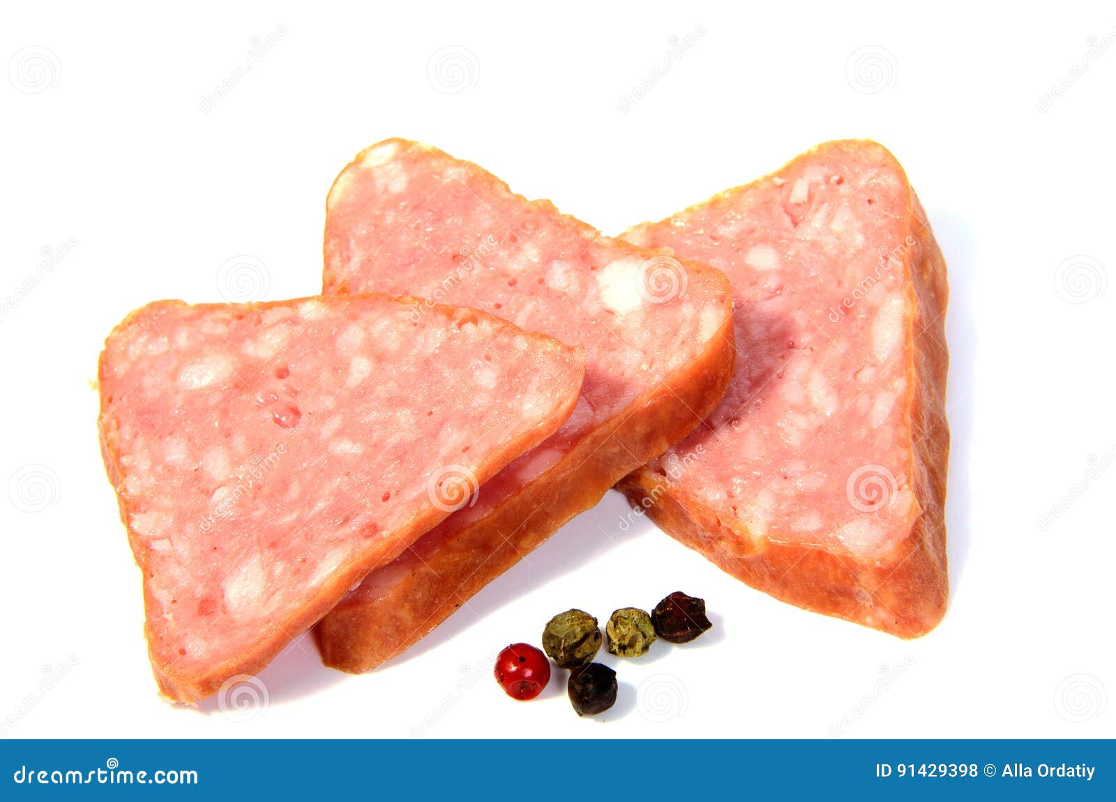 Salami Gerookte Worstplakken Stock Foto Image of plak,